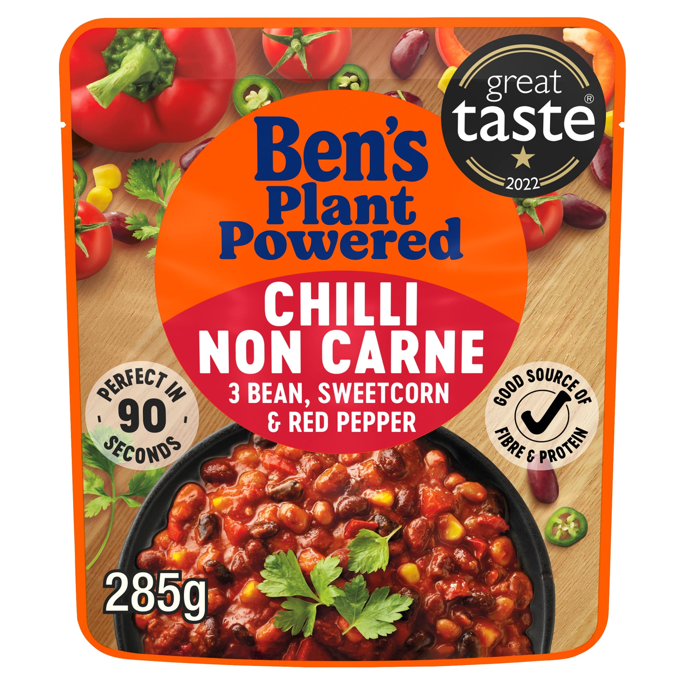 Ben's Original Plant Powered Chilli non Carne Pouch 285g 1