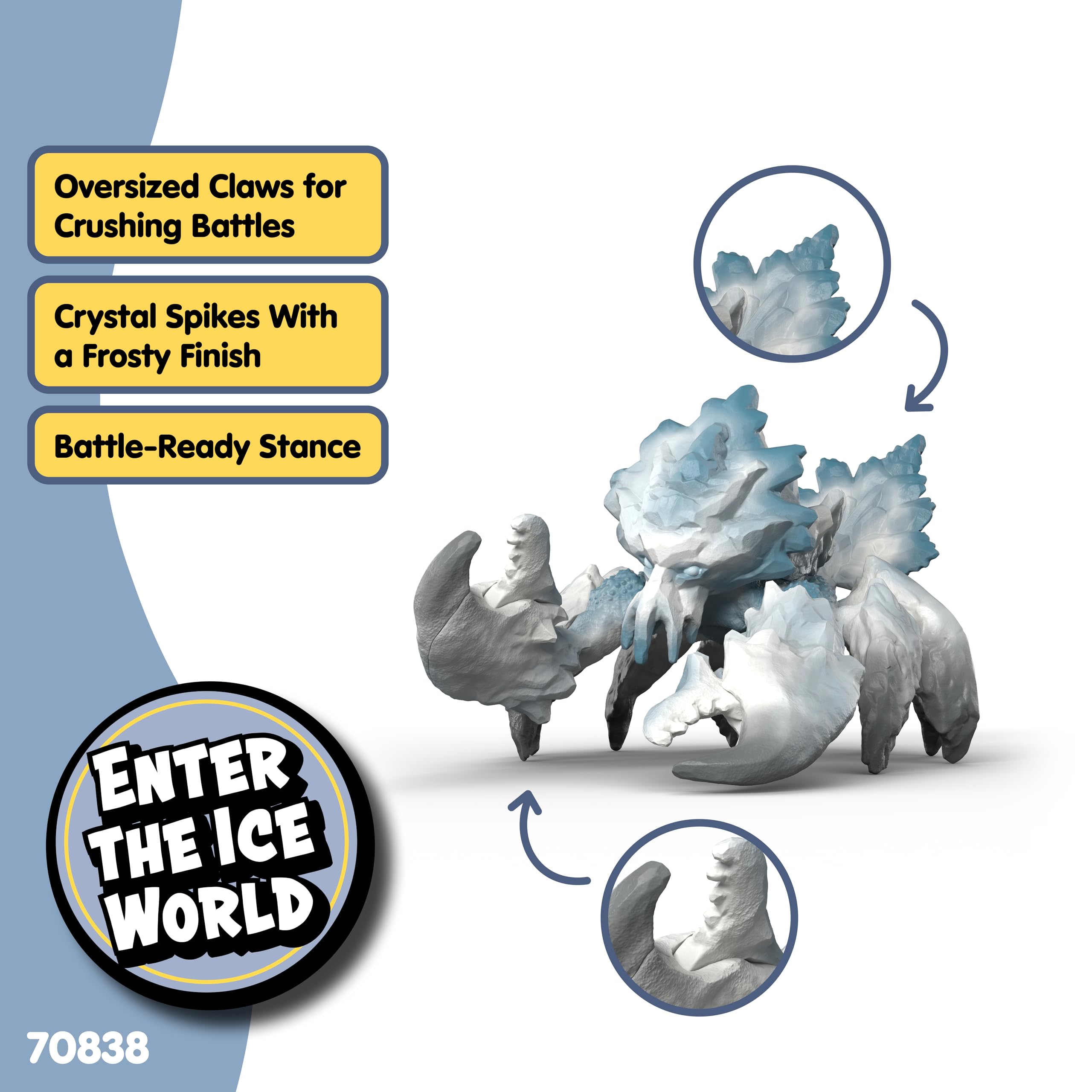 Schleich ELDRADOR Ice Crab Toy Figurine - Kids 7+ | Model 70838