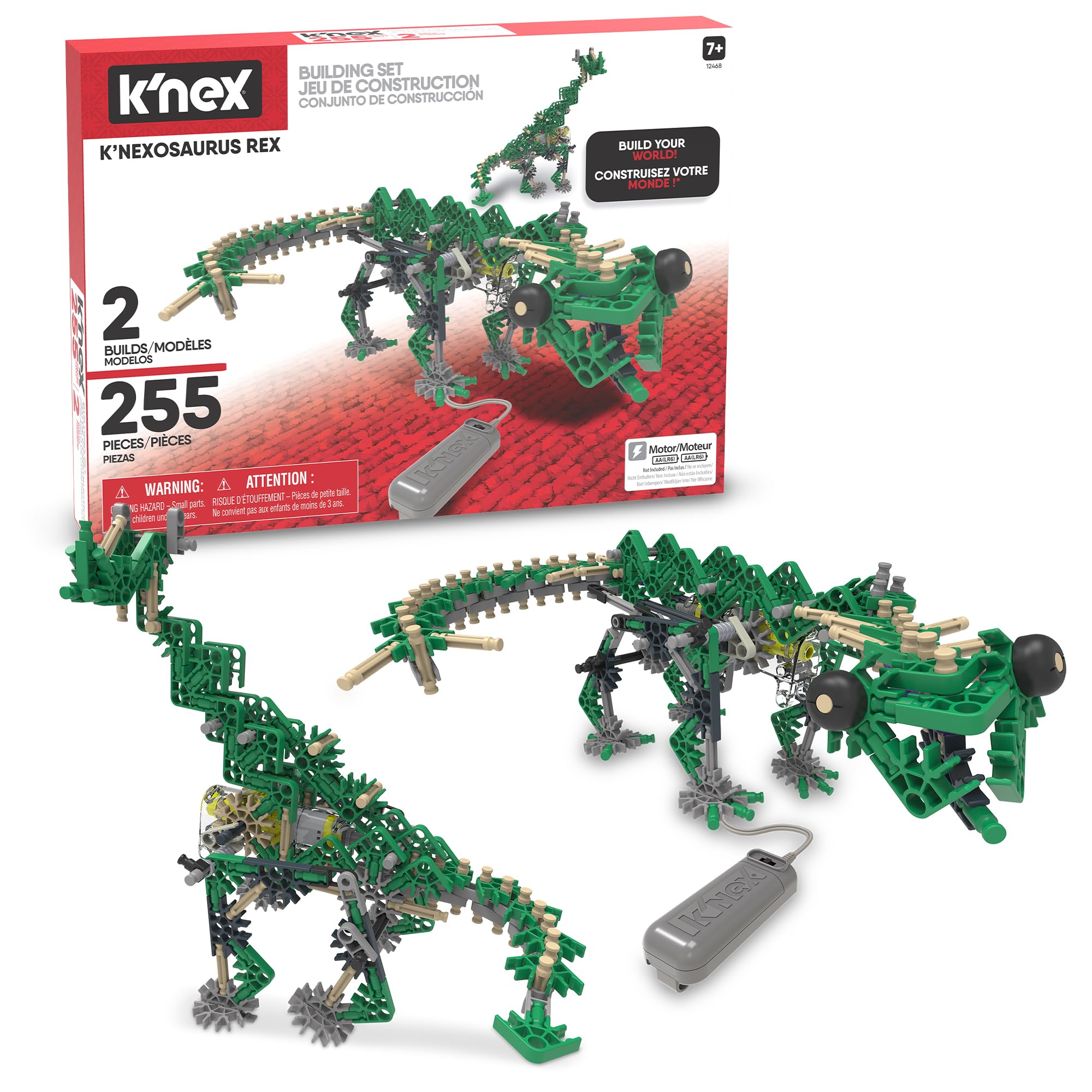 K'NEX K'Nexosaurus Rex Building Set - Motorized Dinosaur Model | 255 Pieces | Ages 7+ 1