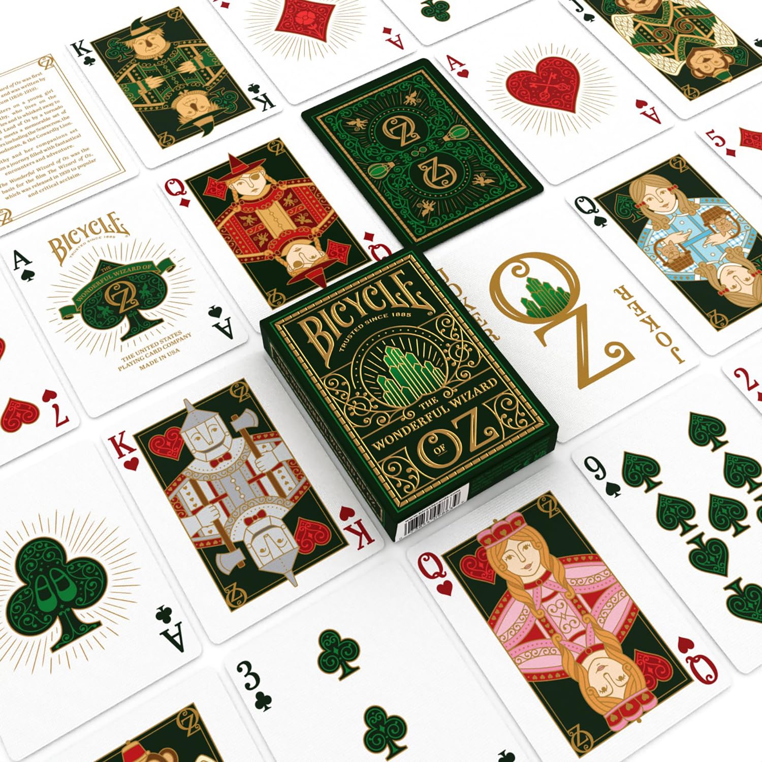 Bicycle Wizard of Oz Playing Cards - Gold Foiled Tuck Case | Air Cushion Finish | Made in USA