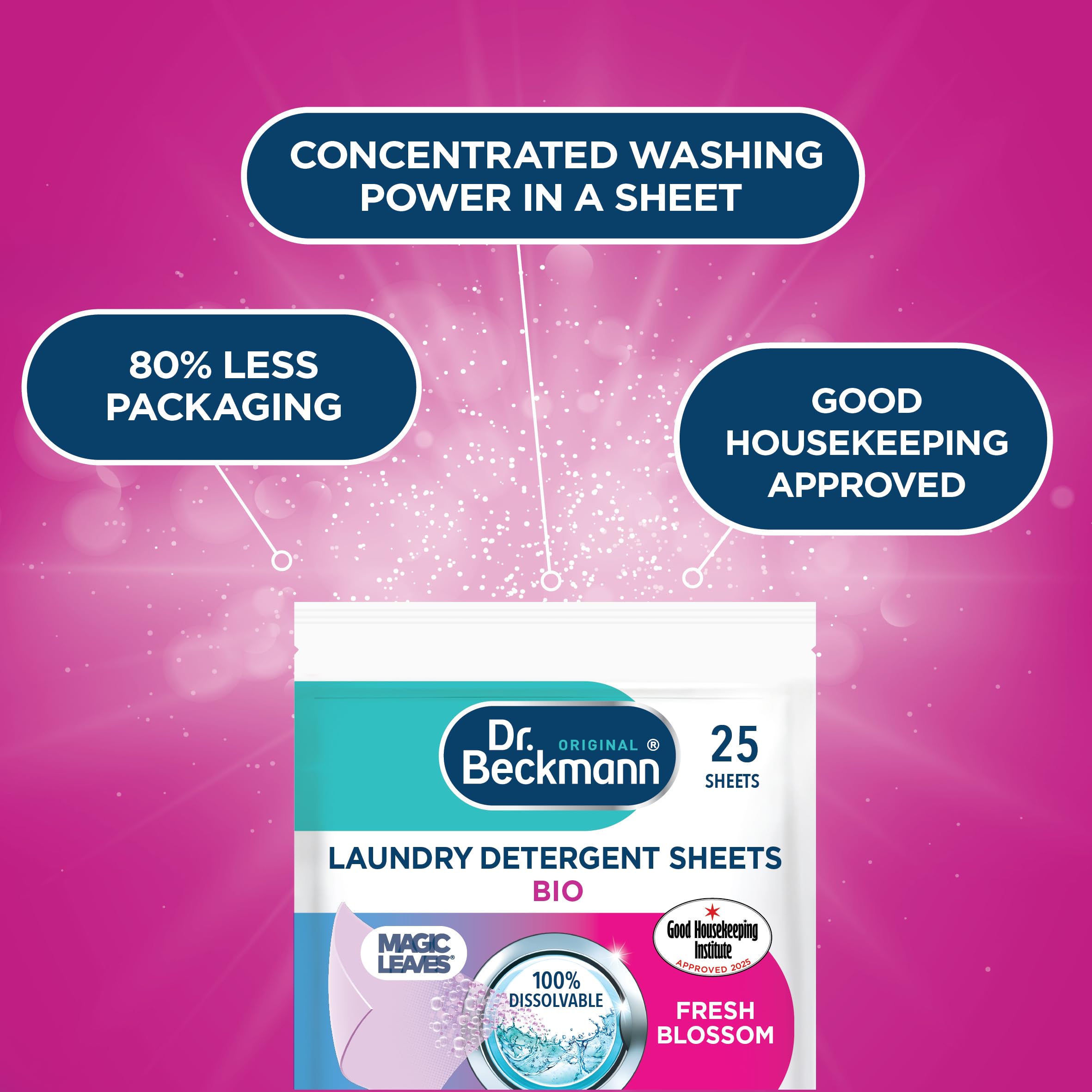Dr. Beckmann - MAGIC LEAVES BIO Waschmittelblätter (25 Blatt) 8