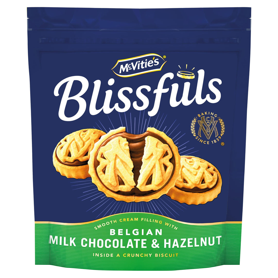 McVitie's Blissfuls Belgian Milk Chocolate and Hazelnut Biscuits 172g