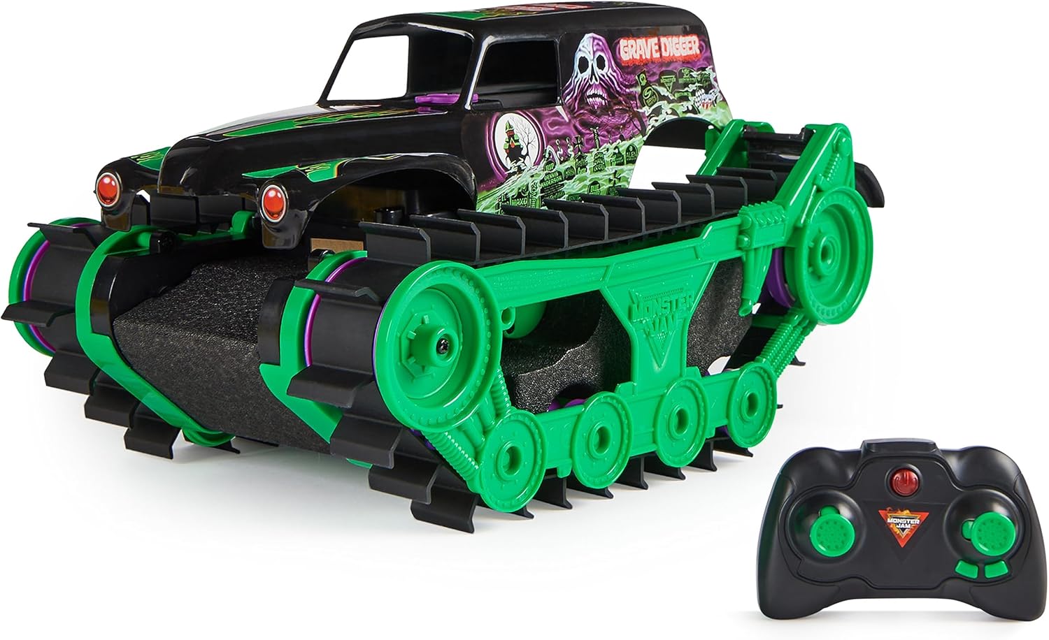 Monster Jam Grave Digger Trax - All-Terrain RC Vehicle for Kids 4+ 1