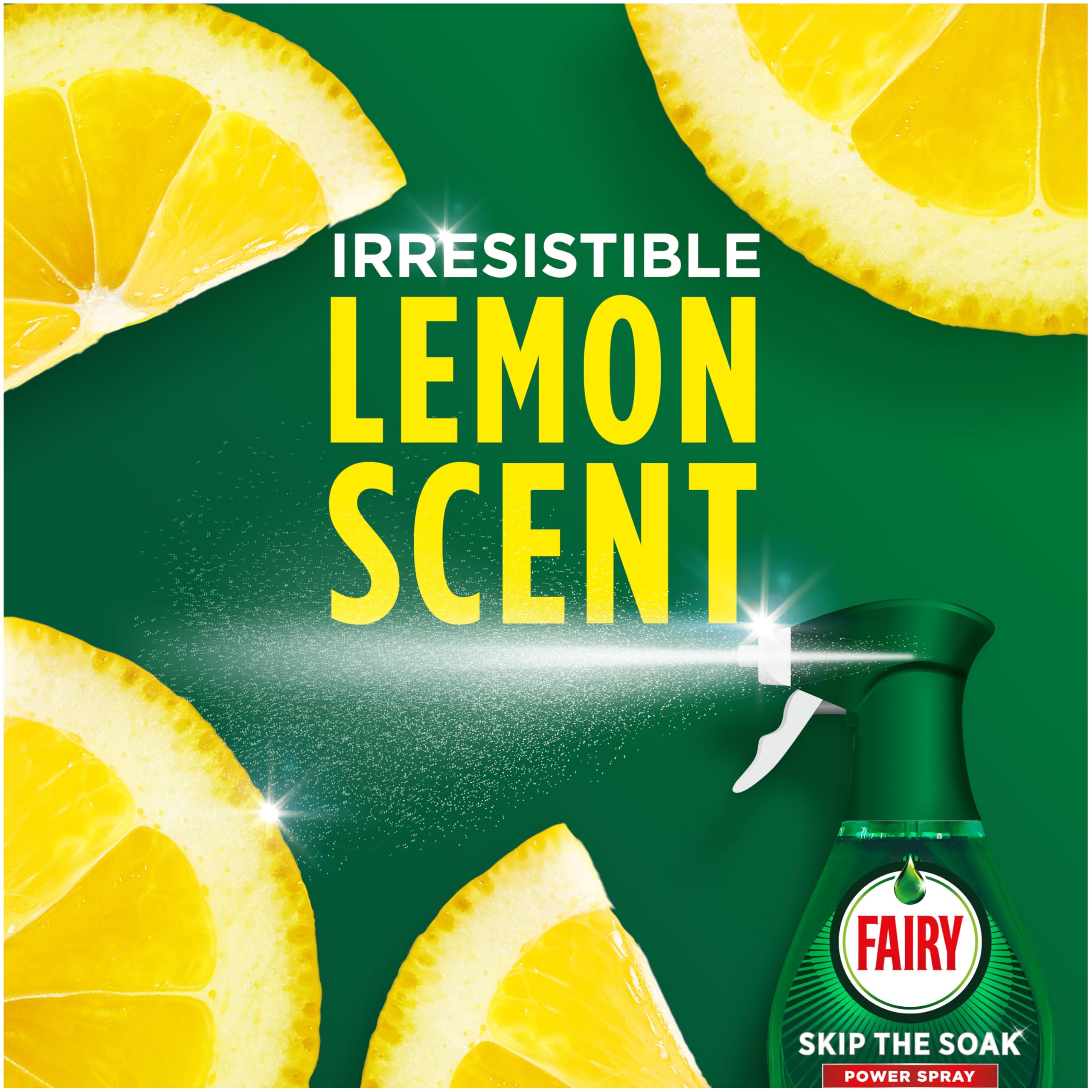 Fairy Skip the Soak Dish Power Spray + Refill Lemon 2x650ml Pre-Treatment 6