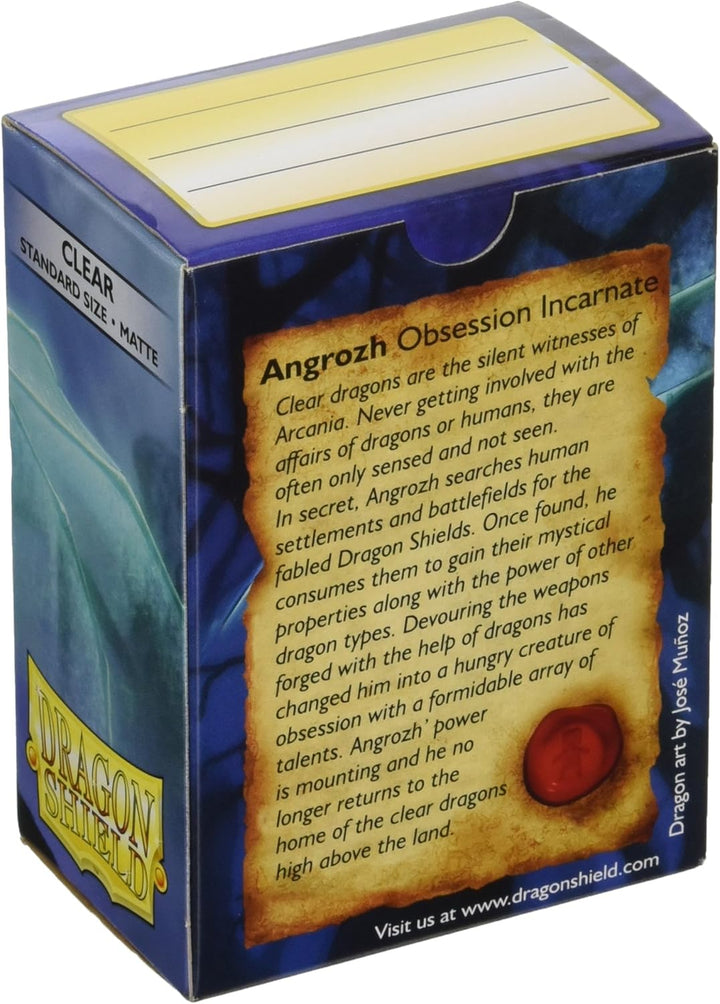 Dragon Shield Clear Matte Standard Size Card Sleeves (ART11001)