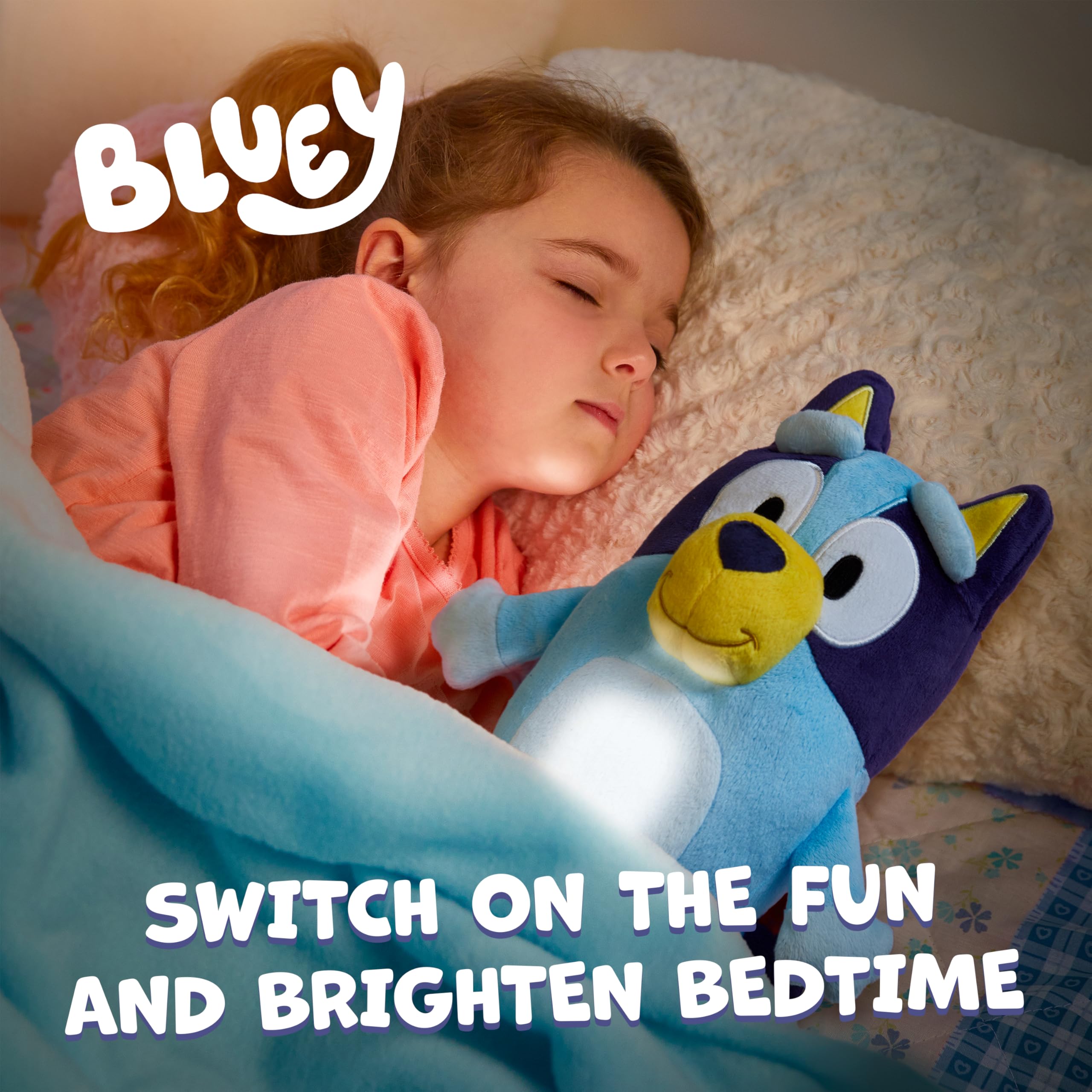 Bluey GoGlow Pal 25 cm Plush Night Light - Comforting Glow for Bedtime