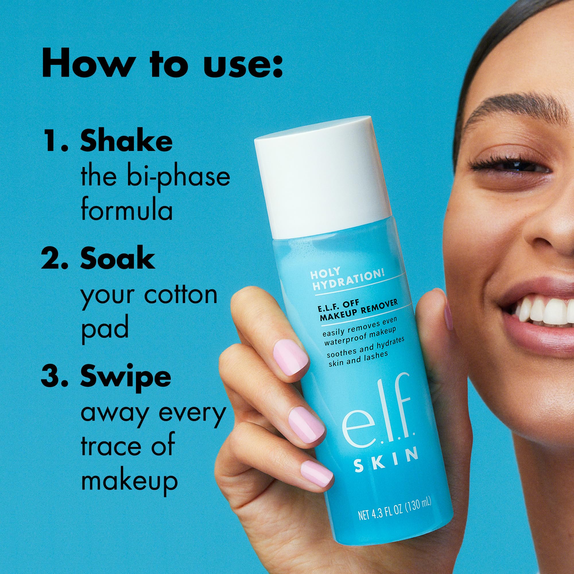 e.l.f. SKIN Holy Hydration! e.l.f. Off Makeup Remover - Hydrating, Non-Greasy, Vegan & Cruelty-Free 6