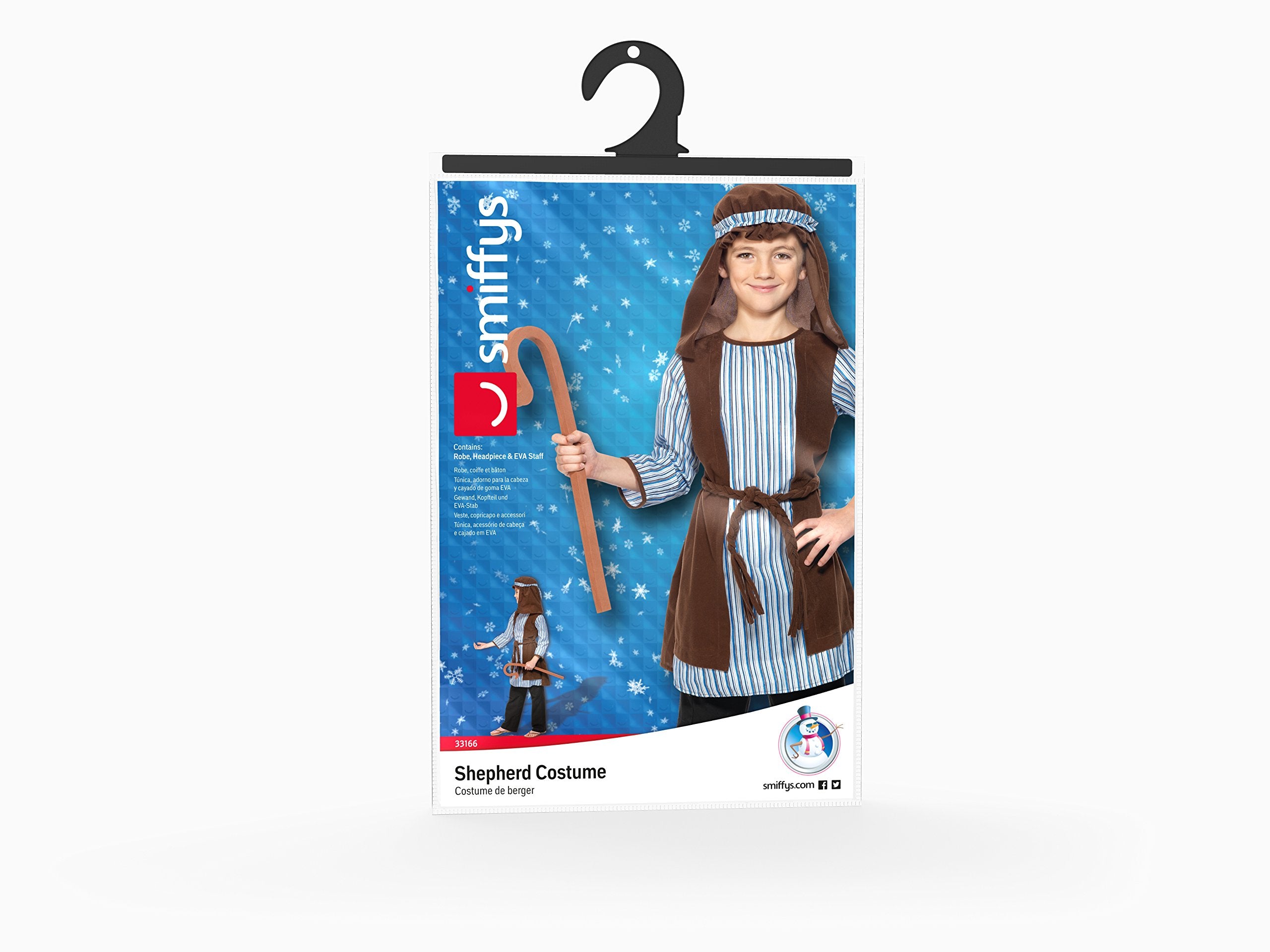 Smiffys Kids Deluxe Shepherd Costume - Brown, Age 7-9 Years 10