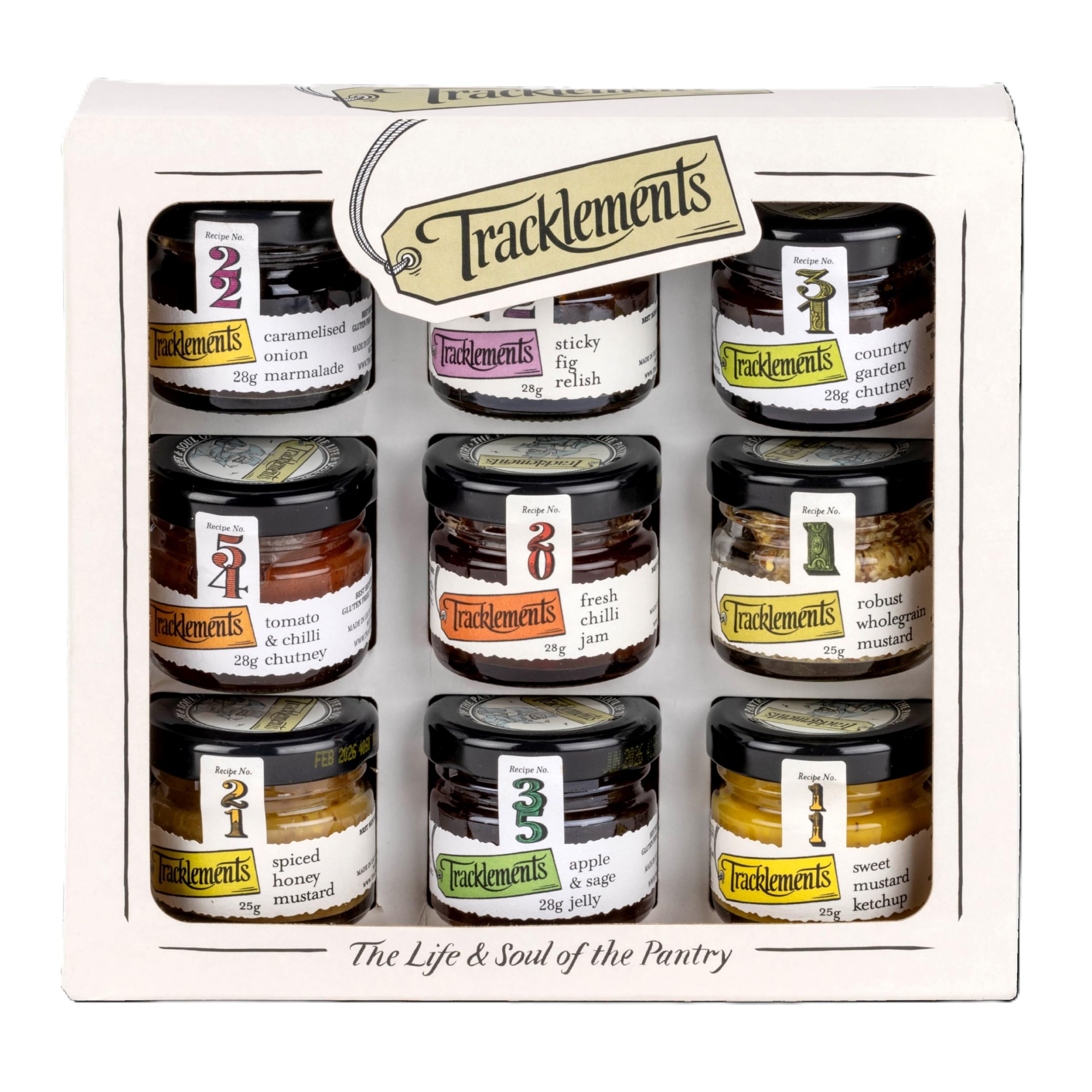 Tracklements Mini Jar Gift Pack - 9 Jars (25g, 28g) of Jams, Chutneys, Relishes & Marmalades 1