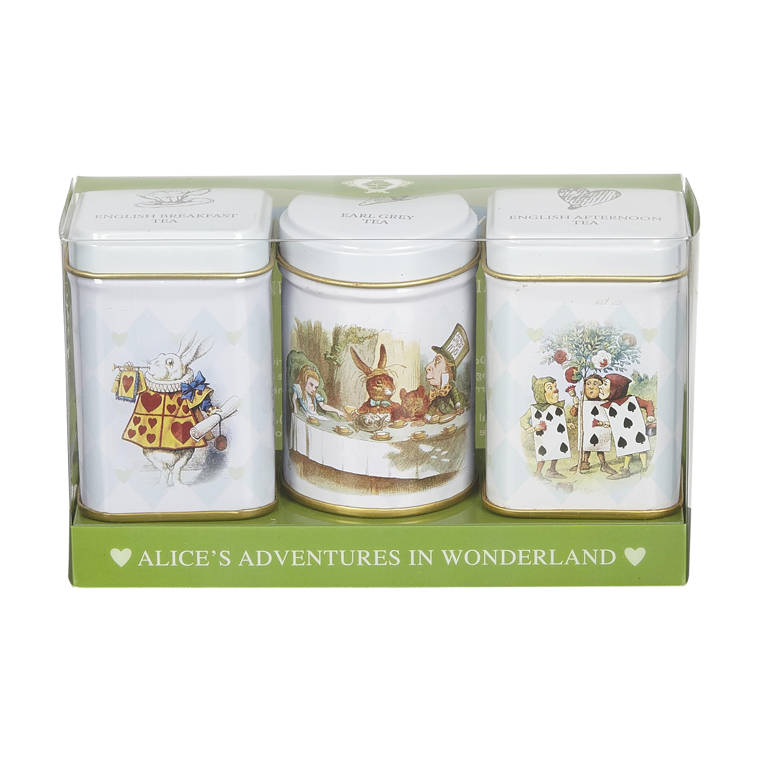 New English Teas Alice in Wonderland Triple Mini Tin Set - Loose Leaf Black Tea Collection 1