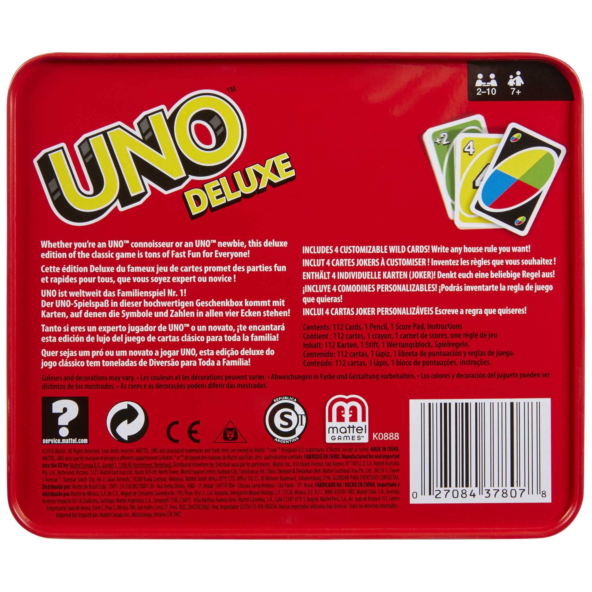 Mattel Games UNO Deluxe Classic Card Game | 2-10 Players | Ages 7+ | K0888 4