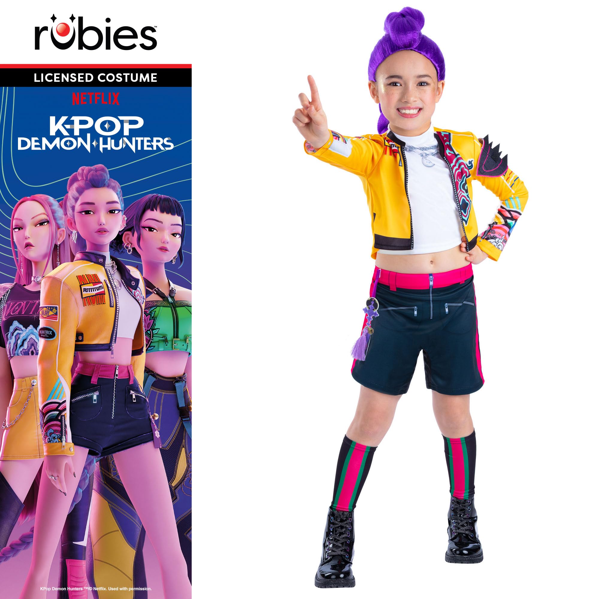 Rubies Official K-Pop Demon Hunters Rumi Child Costume - Size 6 Years | Polyester 5