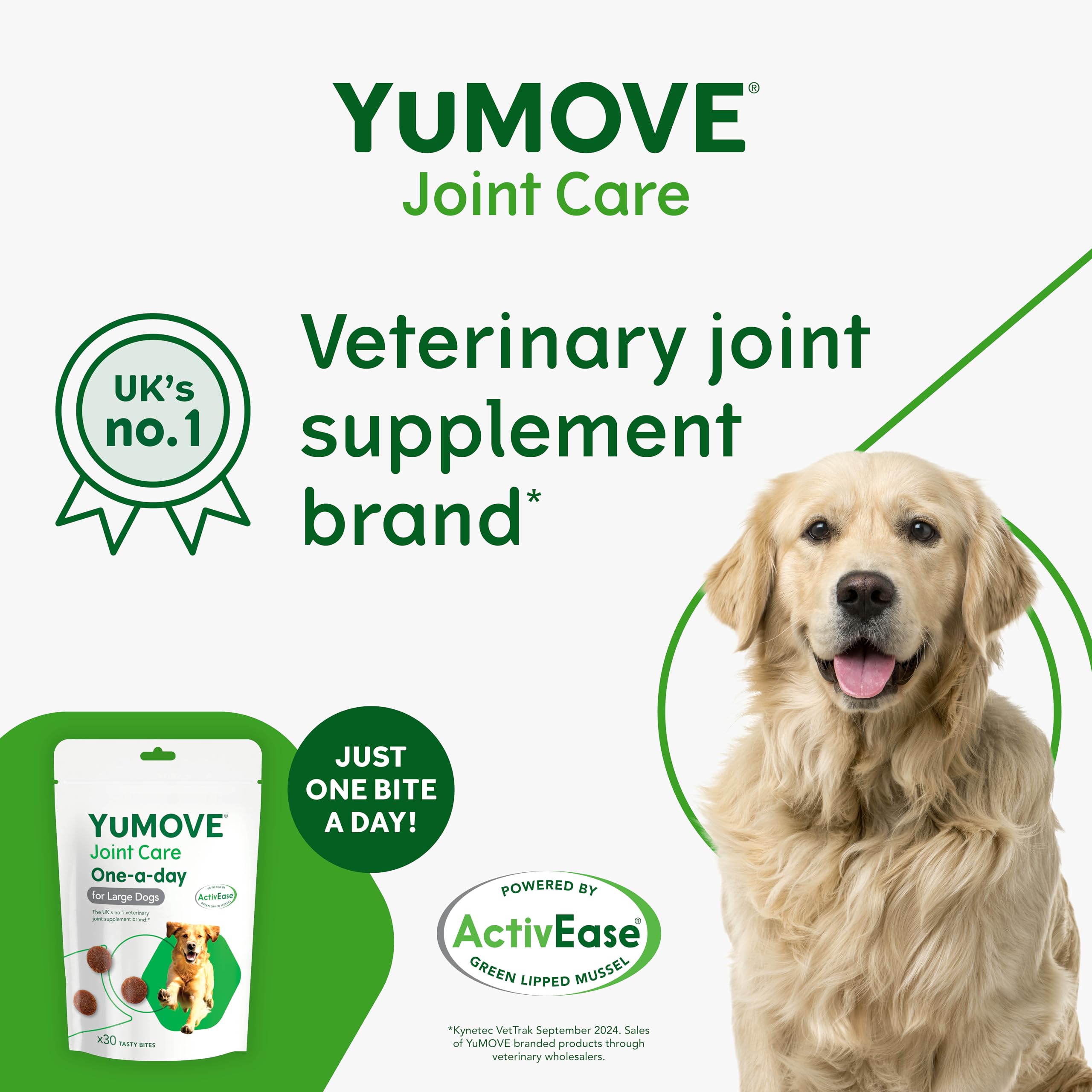 YuMOVE Joint Supplement for Dogs - Triple Action Support for Large Dogs | 30 Count