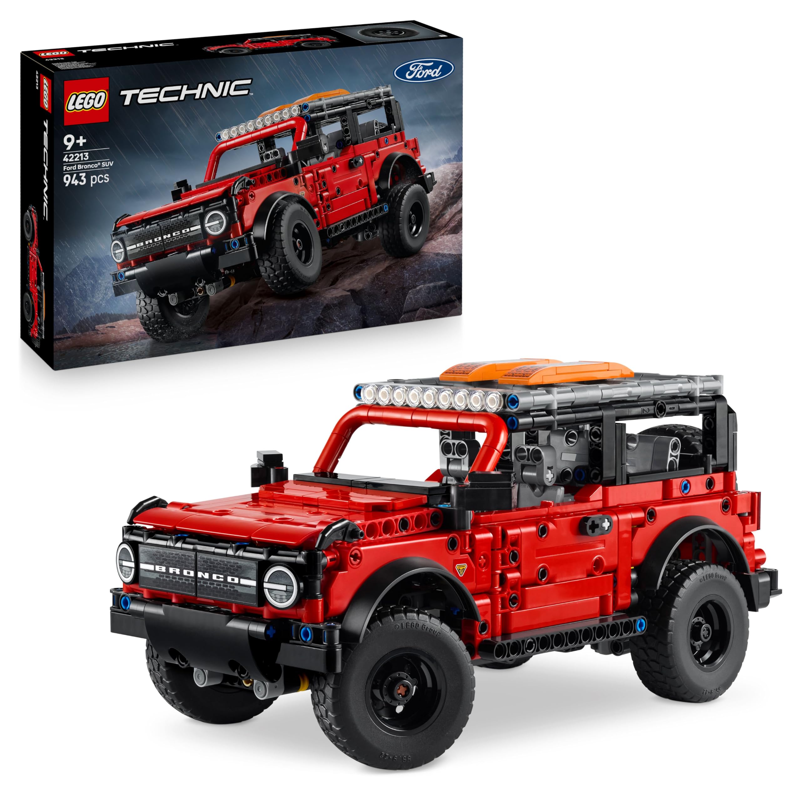 LEGO Technic Ford Bronco SUV-Bausatz – Geländewagenmodell mit beweglichen Teilen für Kinder ab 9 Jahren