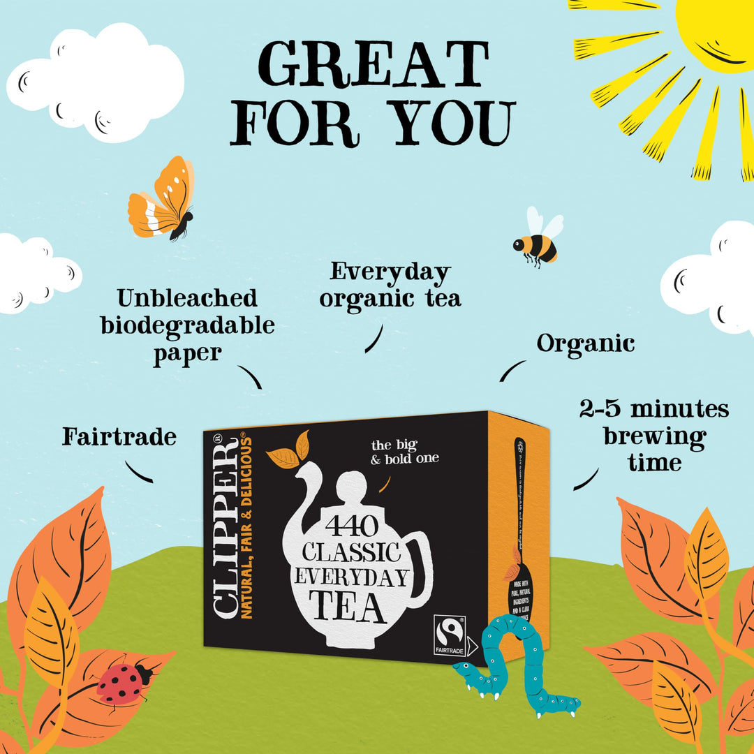 Clipper Fairtrade Everyday One Cup Teabags (440 Teabags)