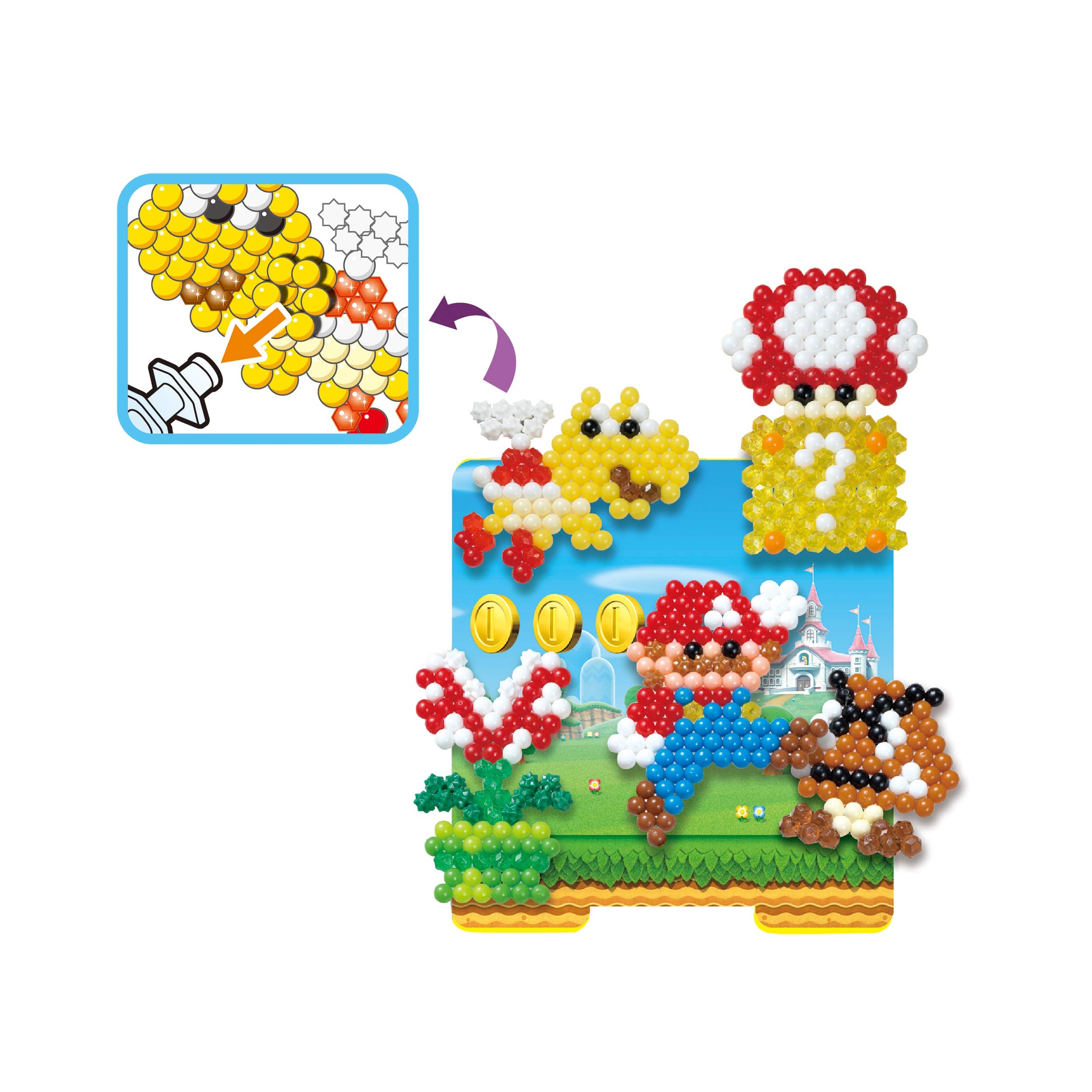 Aquabeads Creation Cube Super Mario Bead Activity Toy | 2500+ Beads | Ages 4+ 6