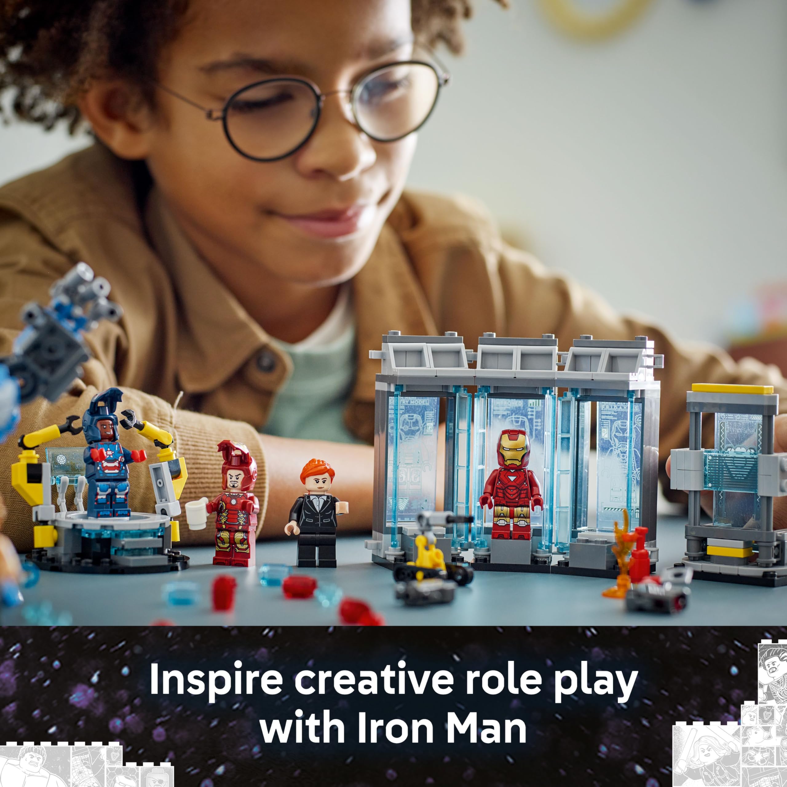 LEGO Marvel Iron Man’s Laboratory: Hall of Armour Building Set 76315 | Ages 8+ 6