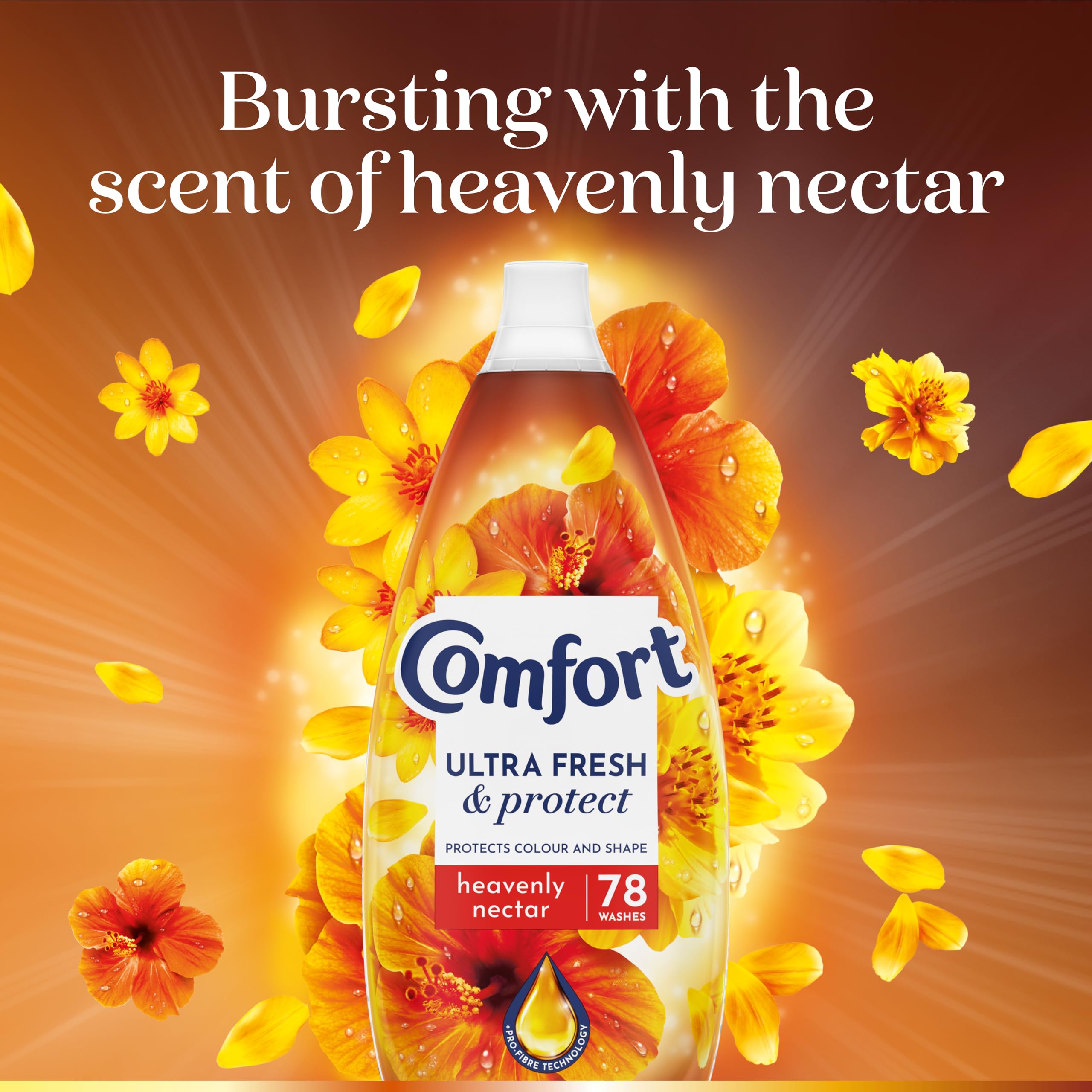 Comfort - Ultra Fresh & Protect Heavenly Nectar Liquid Fabric Conditioner 3
