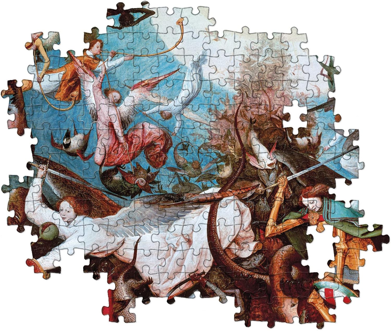 Clementoni 1000-Piece Jigsaw Puzzle - La Caída de los Angeles Rebeldes by Bruegel 4