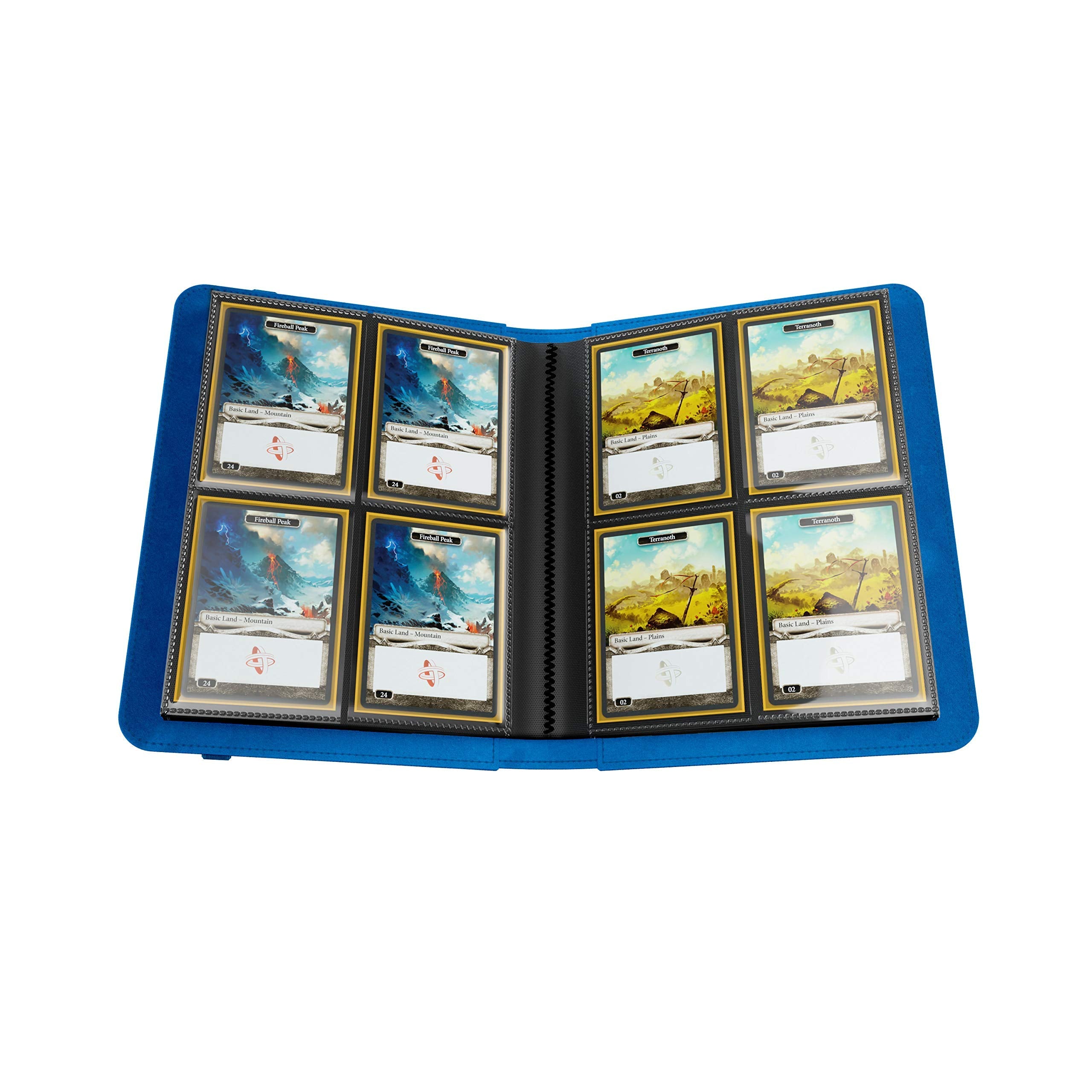 Gamegenic Prime Album - 8-Pocket Blue Storage | Holds 160 Double-Sleeved Cards | Reinforced Strap 5