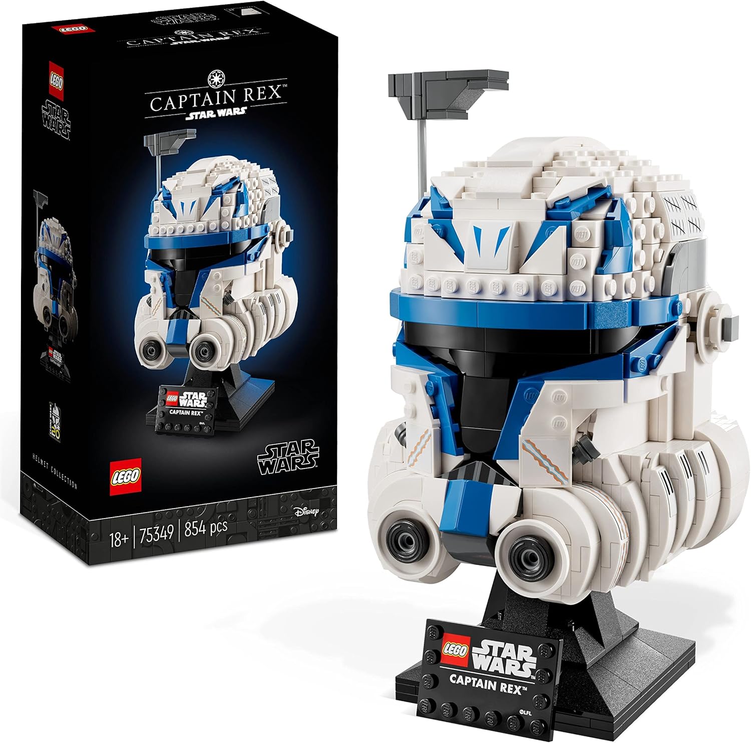 LEGO Star Wars Captain Rex Helmet 75349 - Collectible Building Set for Adults