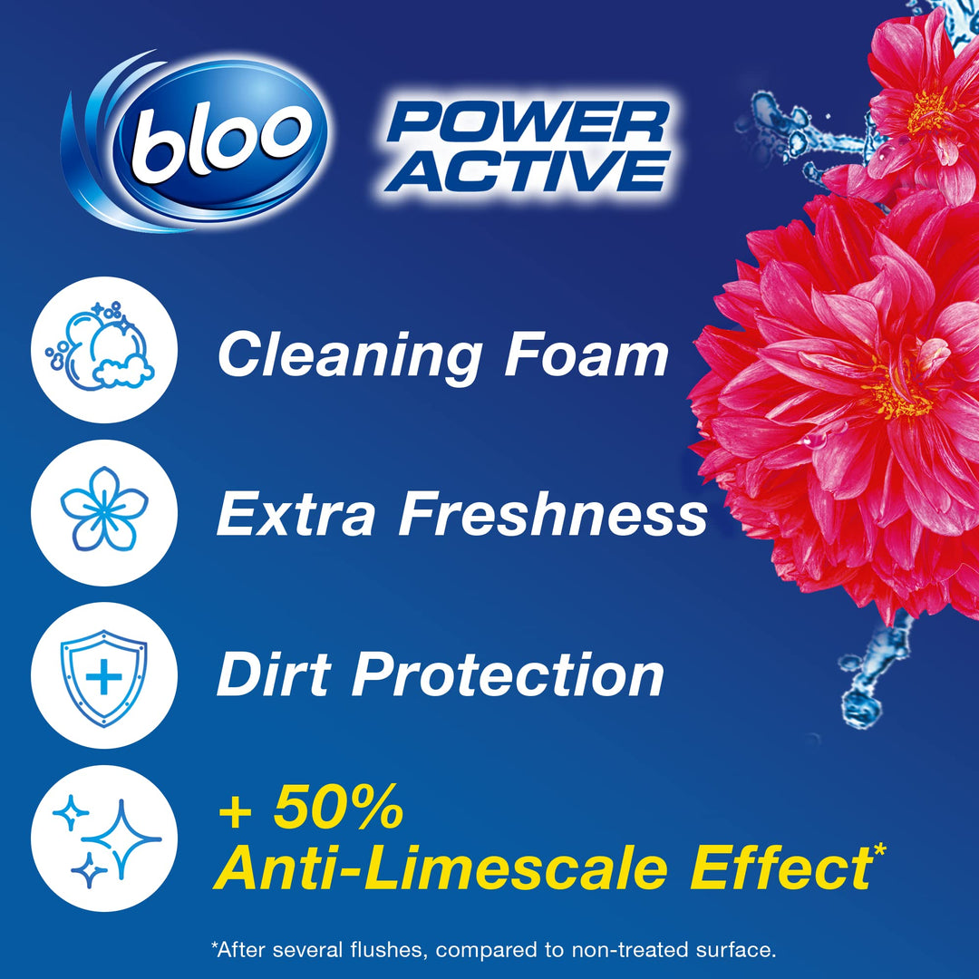 Bloo Power Active Fresh Flowers Toilet Rim Block (50g)