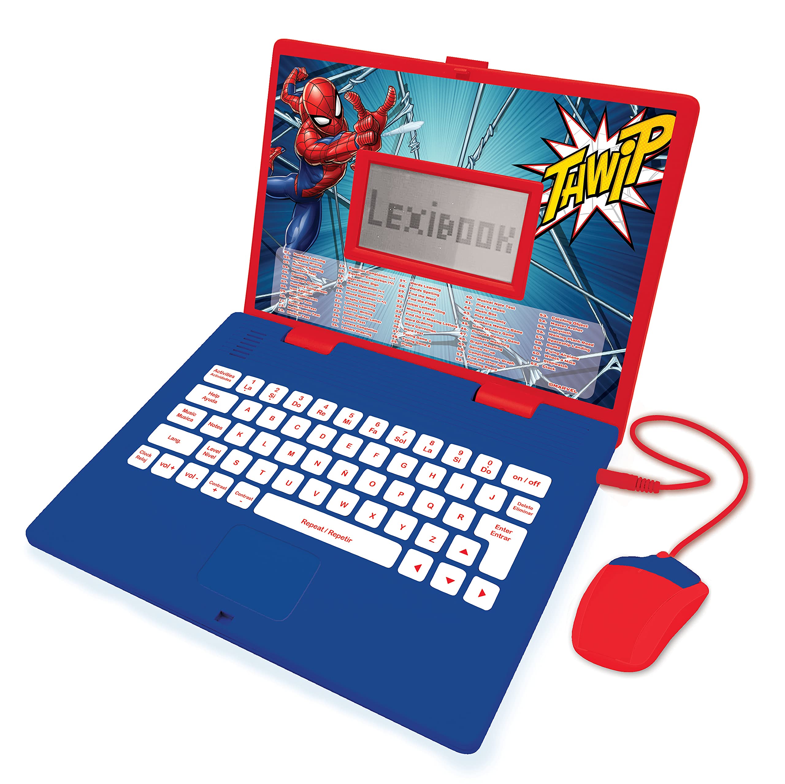 Lexibook Spider-Man Educational Bilingual Laptop - 124 Activities for Kids Ages 3+ 1