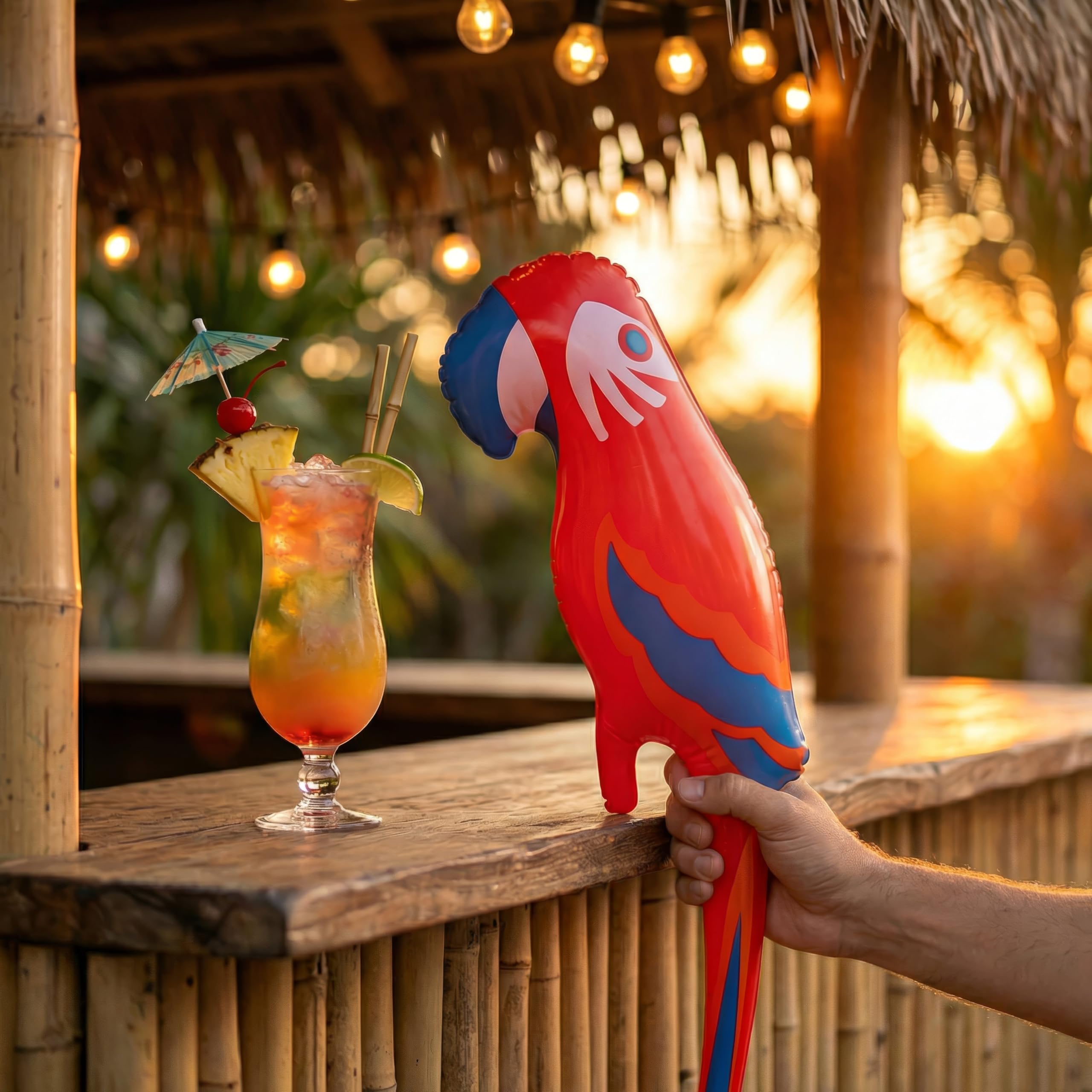 HENBRANDT Inflatable Parrot 48cm Tropical Bird Blow Up Animal for Party Decor 3