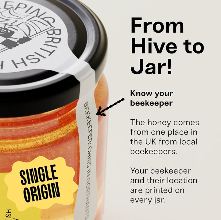 British Summer Honey - Pure and Natural Single Origin Honey 227g