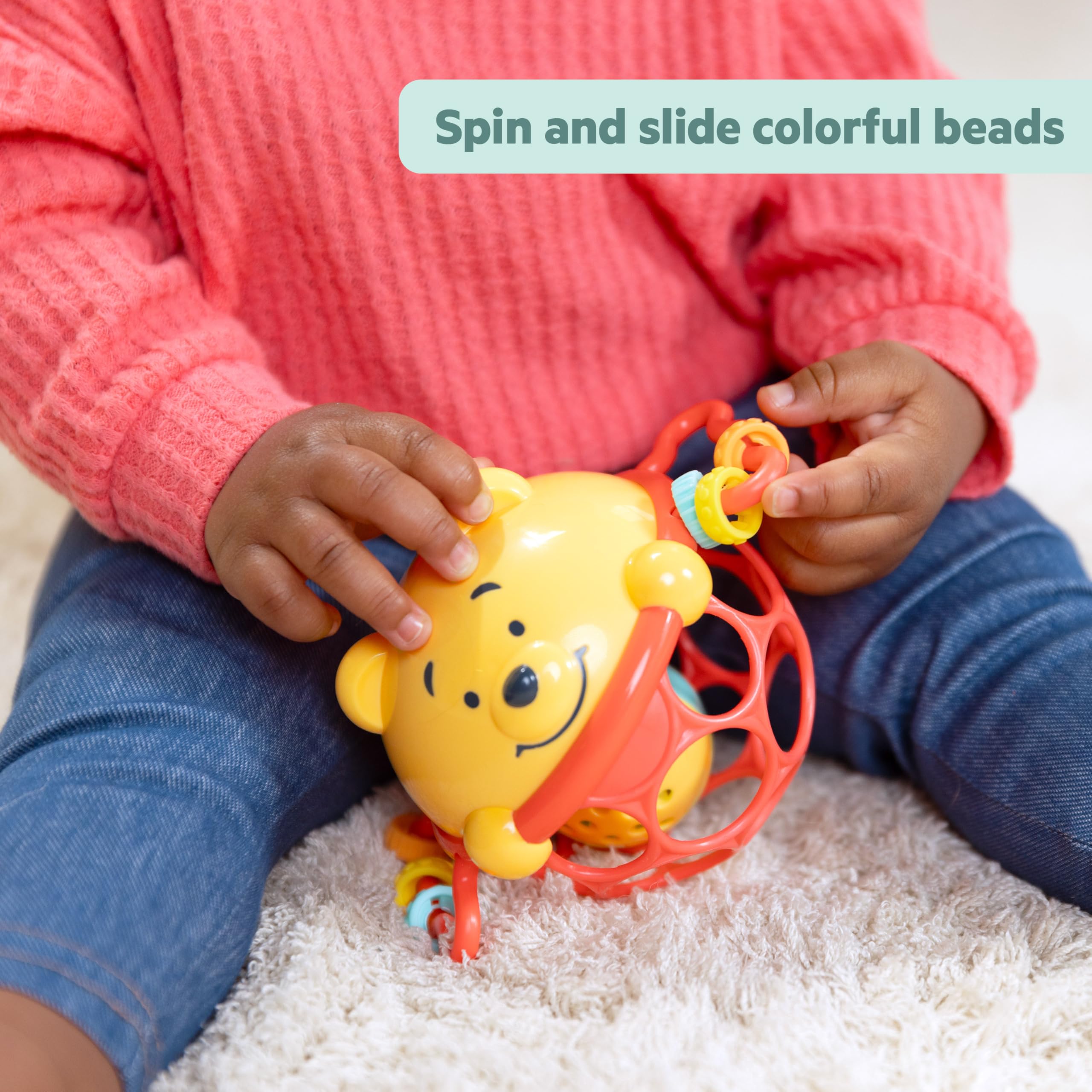Bright Starts Disney Baby Winnie The Pooh Jingle & Shake Oball Rattle Toy for Infants 5