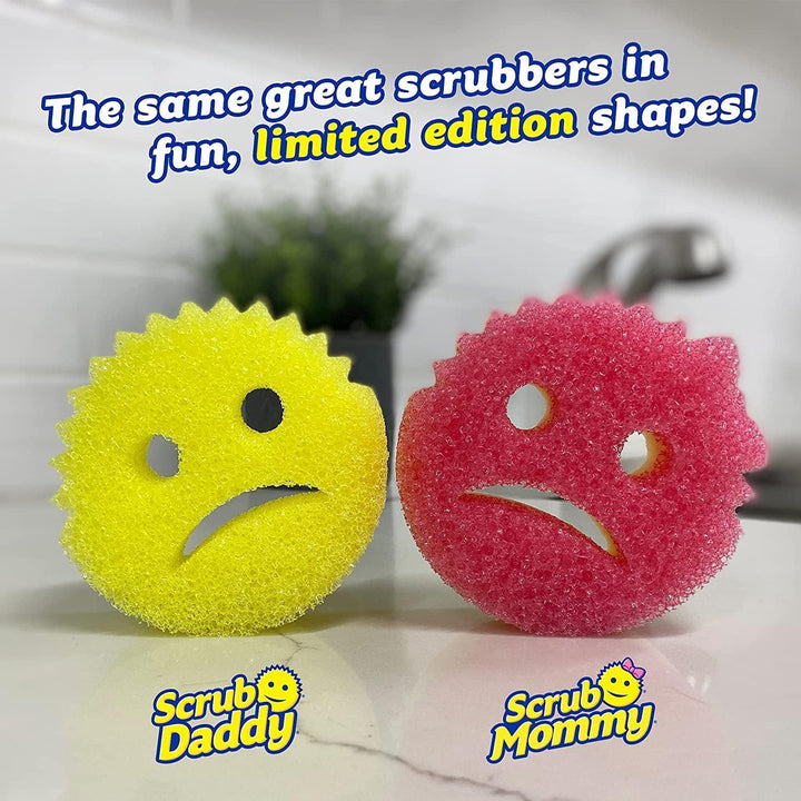 Scrub Daddy - Cranky Couple 2 Pack Scrub Sponges for Kitchen & Bathroom Cleaning