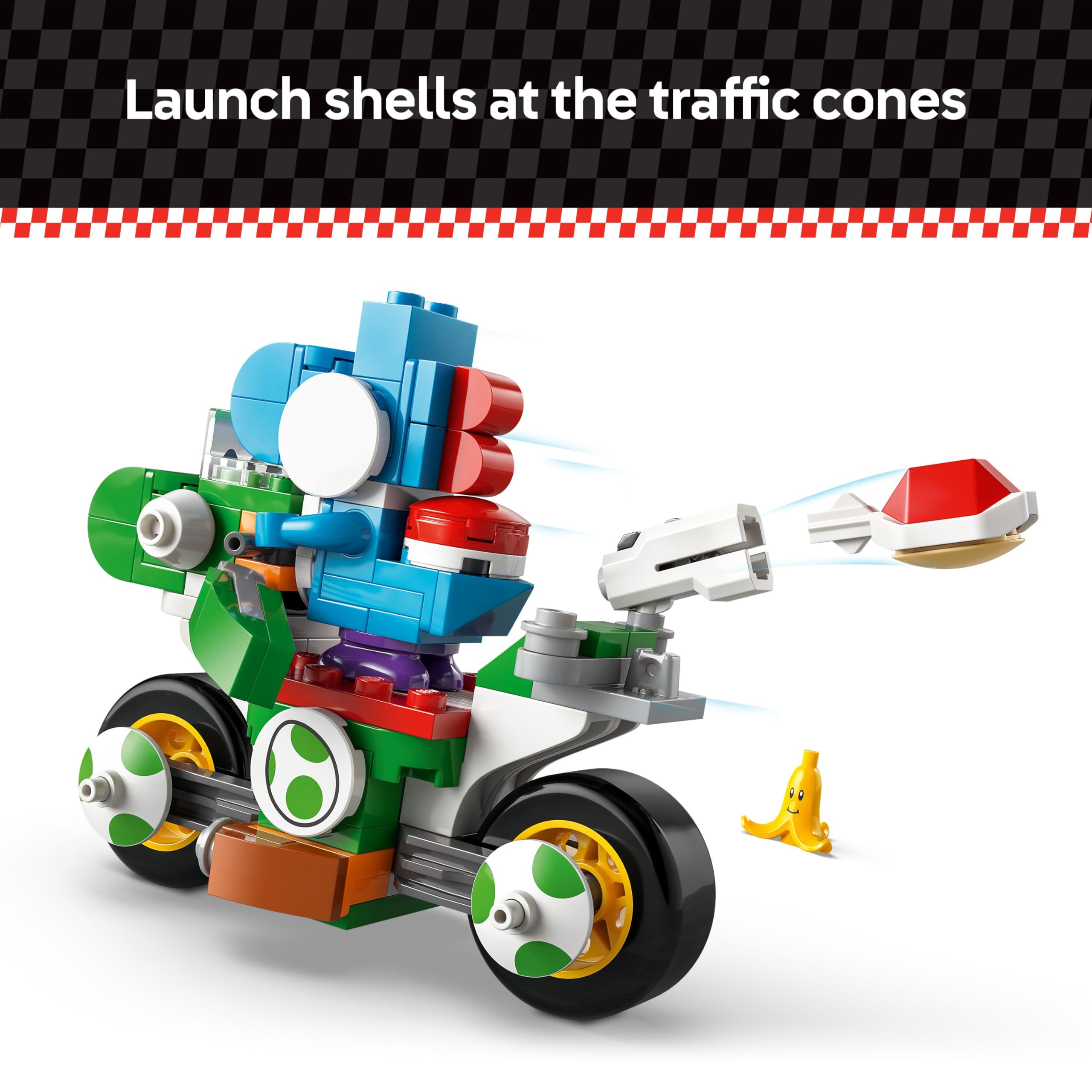 LEGO Super Mario: Mario Kart – Yoshi Bike Set - Building Toy for Kids 7+ 5