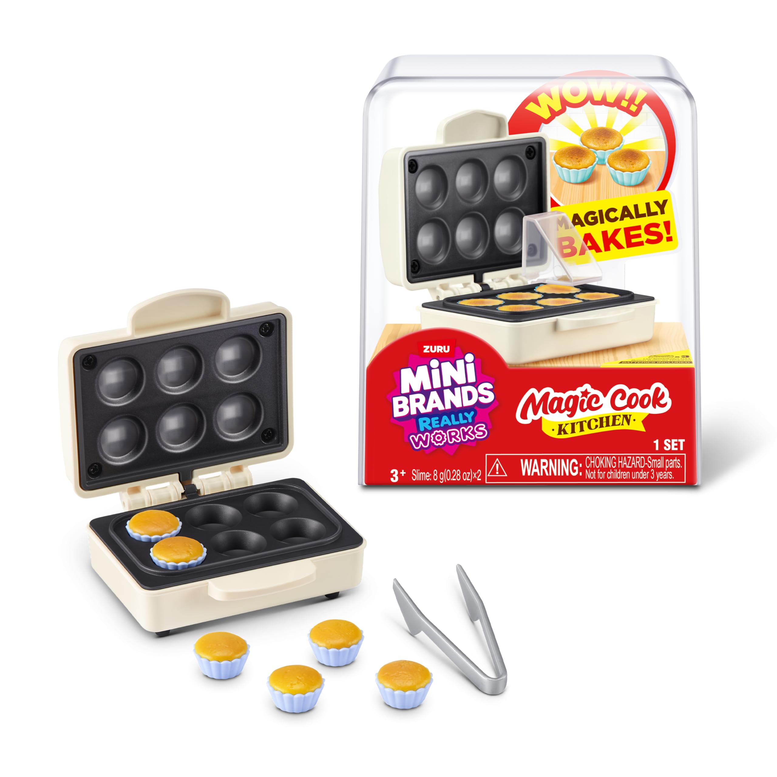 Mini Brands Magic Cook Kitchen Cup Cake Maker - Working UV Light | Miniature | Ages 3+ 1