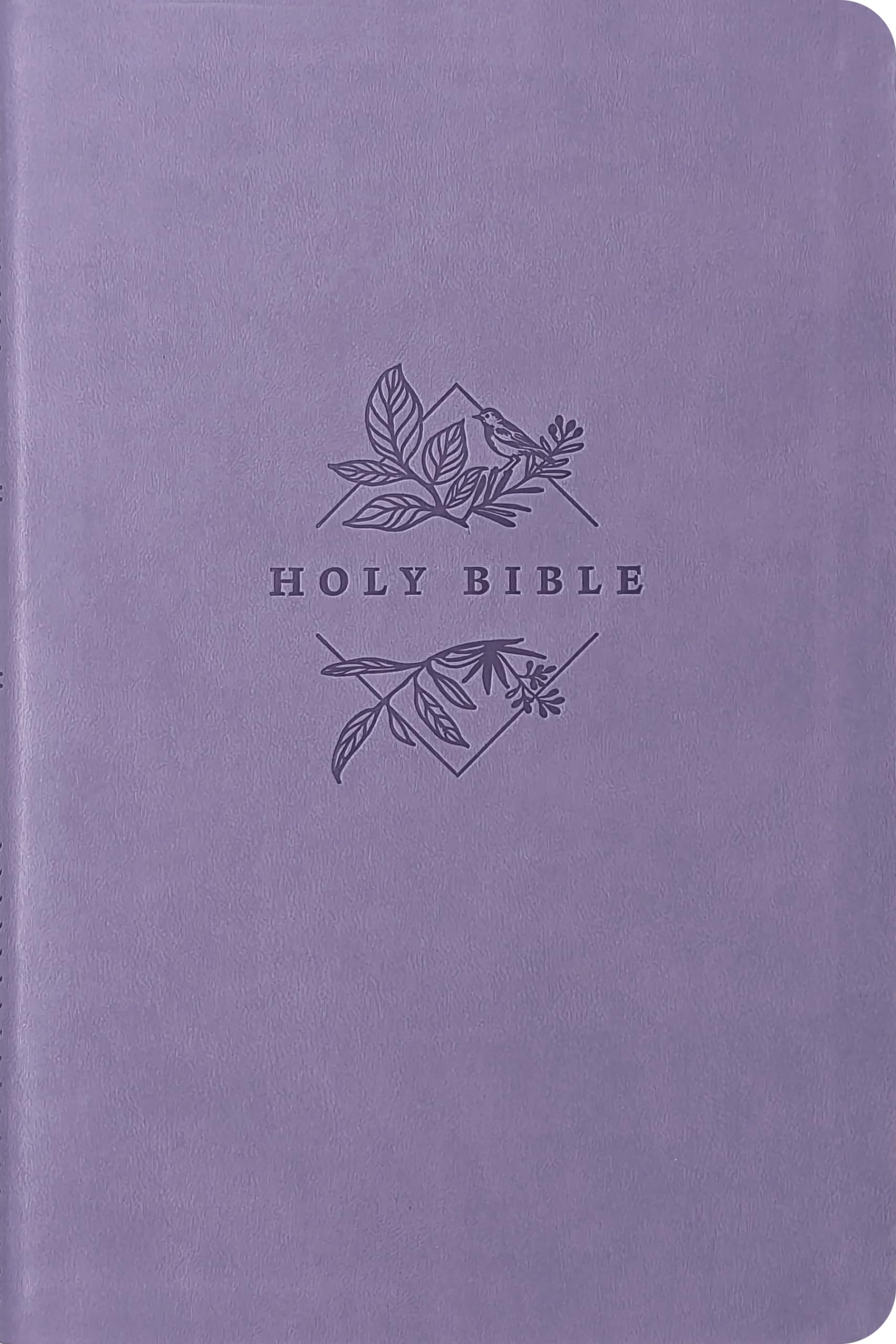 Tyndale NLT Large Print Premium Value Thinline Bible - New Living Translation | Imitation Leather | Purple
