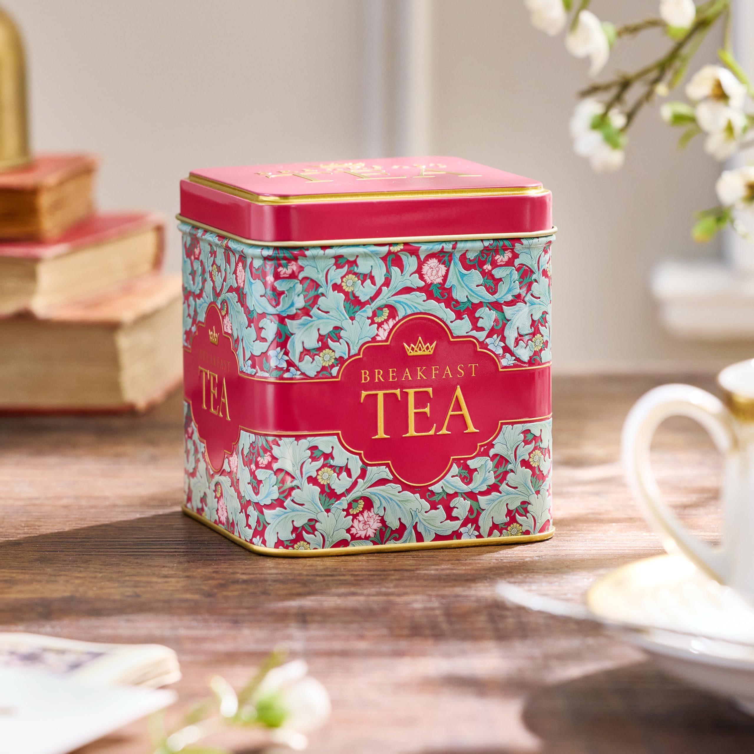 New English Teas Victorian Garden Tea Tin - 32 English Breakfast Teabags 3