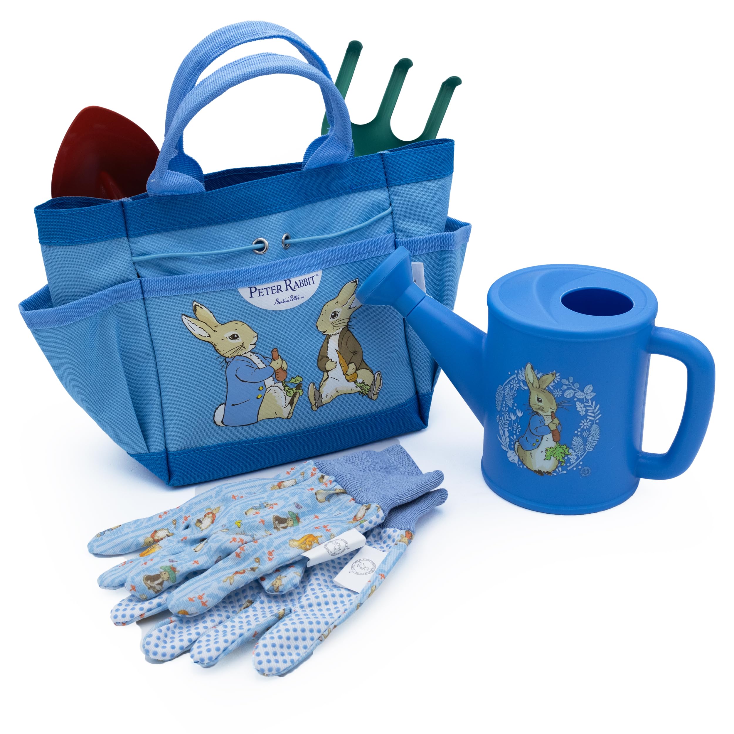 Robert Frederick Peter Rabbit Children’s Gardening Set - 5 Piece Tool Kit with Gloves & Carry Bag 1