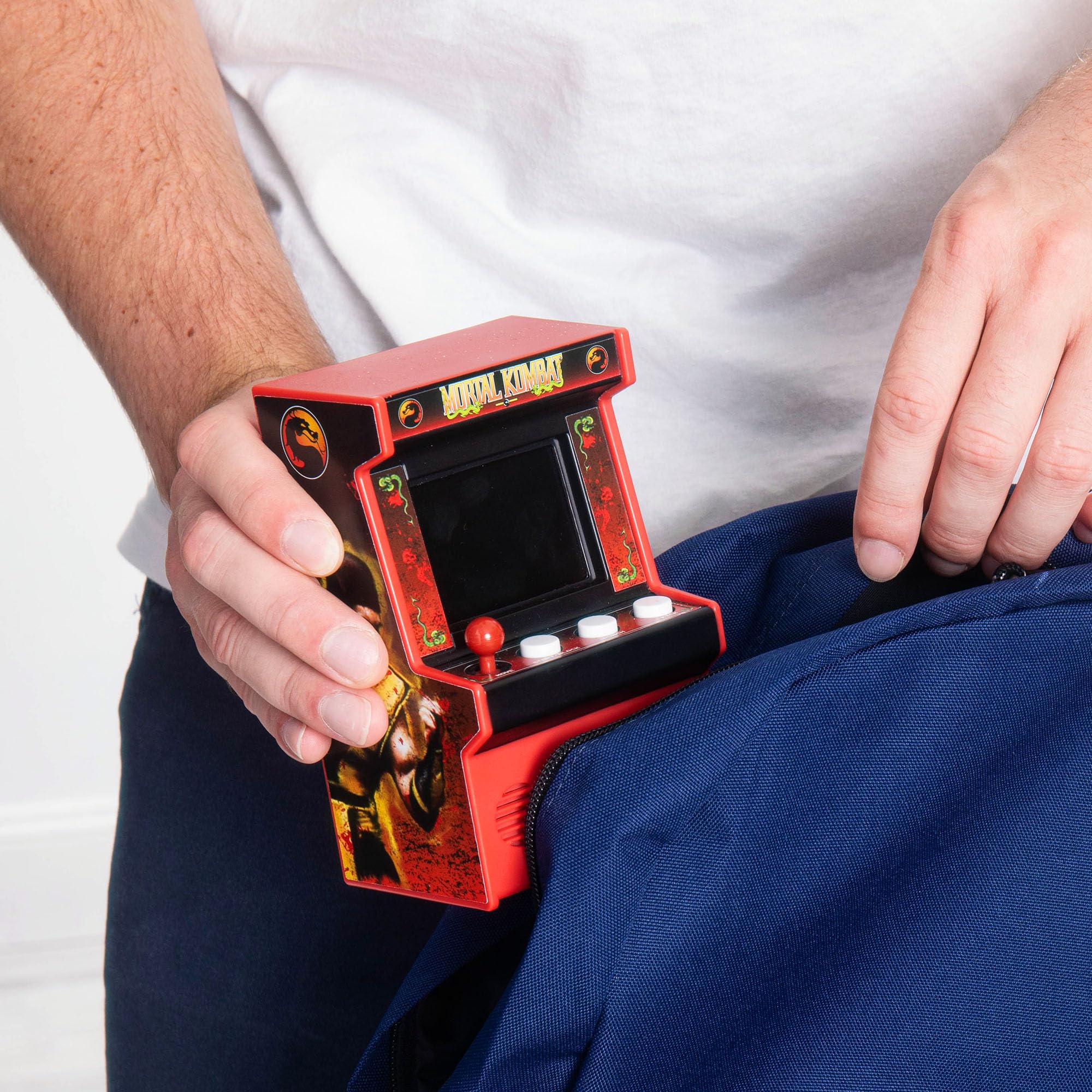 Basic Fun Arcade Classics Mini Mortal Kombat – Retro Handheld Game with Joy 5