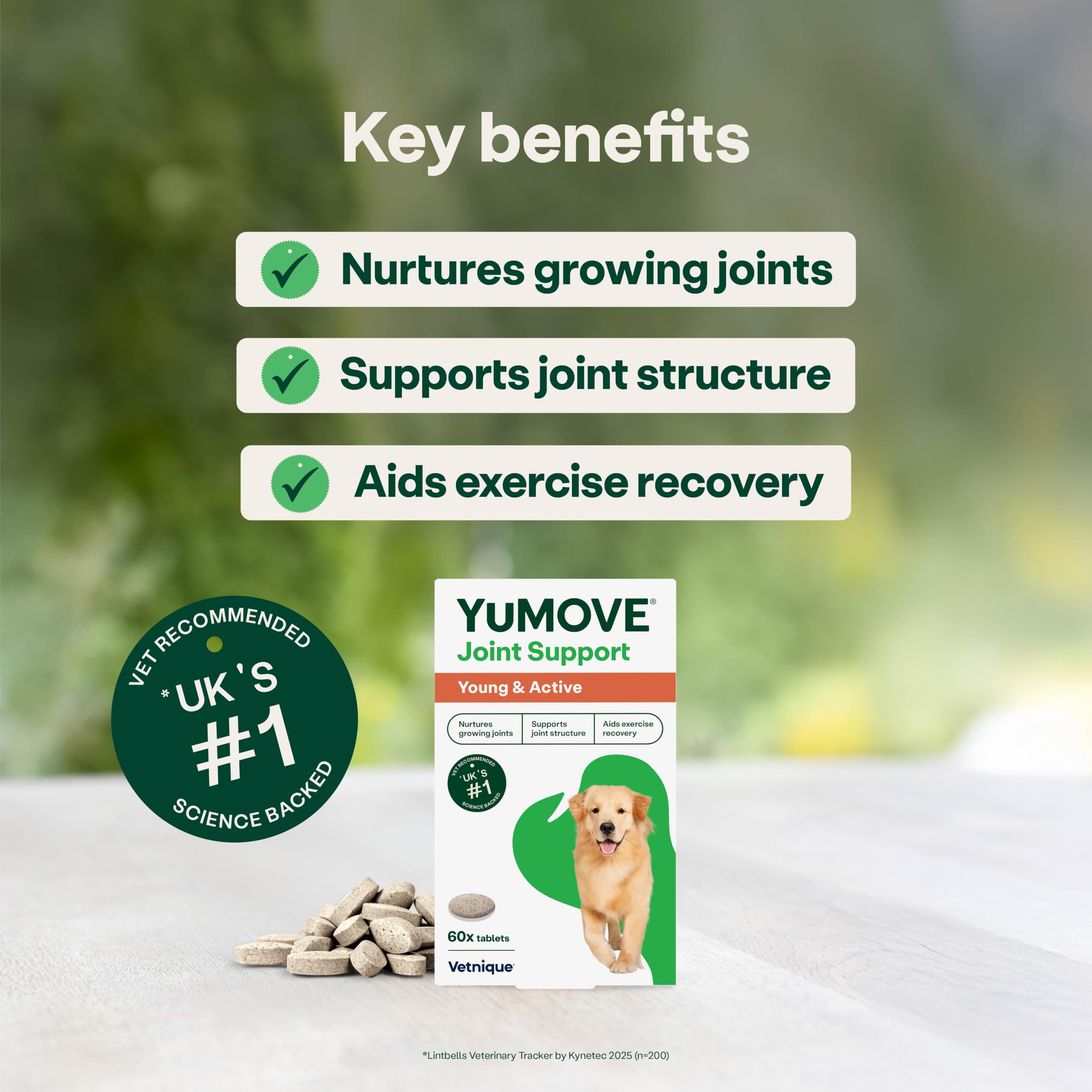 YuMOVE Young and Active Dog - Hip & Joint Support for Dogs Under 6 | 60 Tablets 2