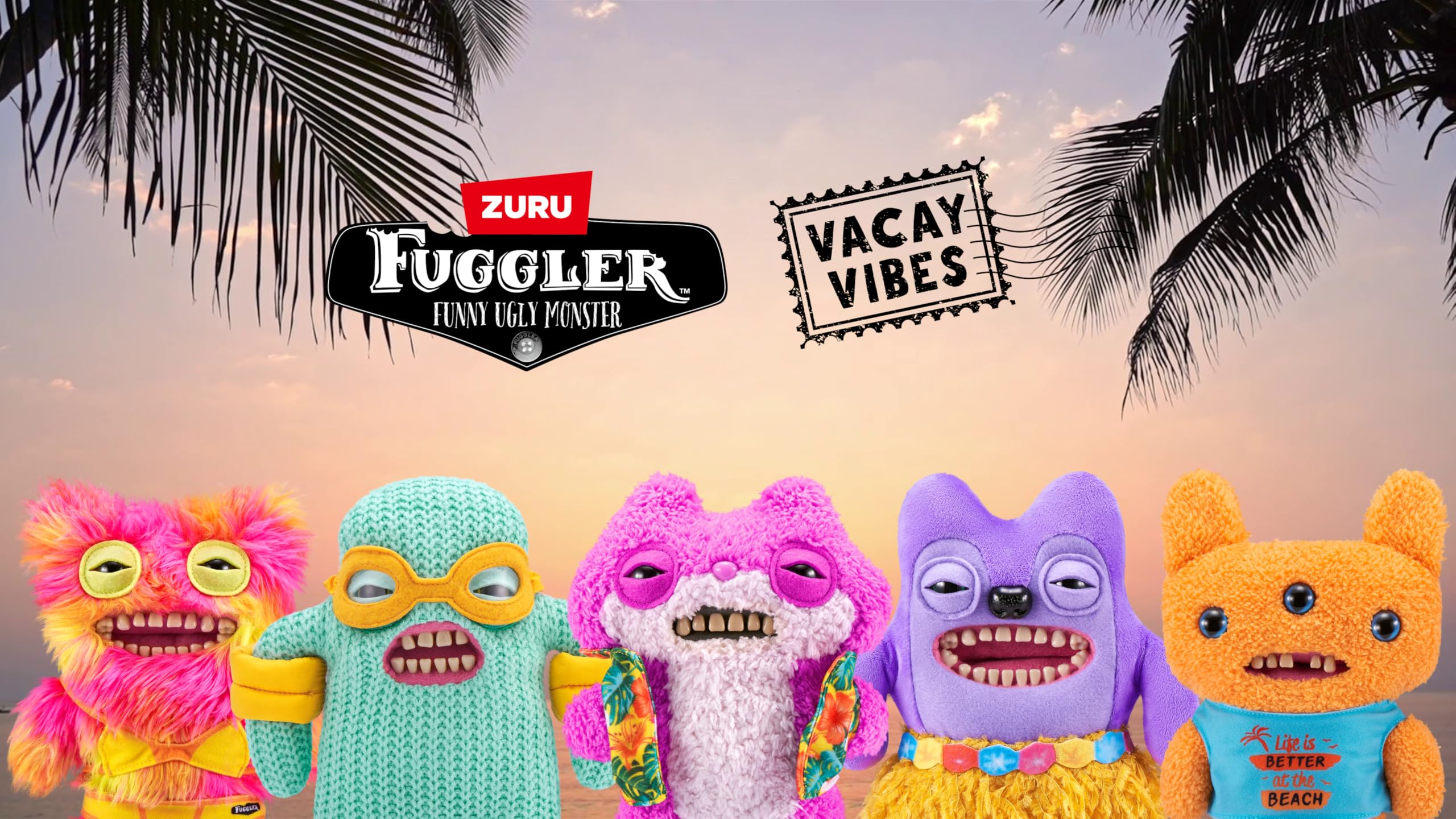 Fuggler Vacay Vibes - Funny Ugly Monster Plush Collectible Toy (Greedy