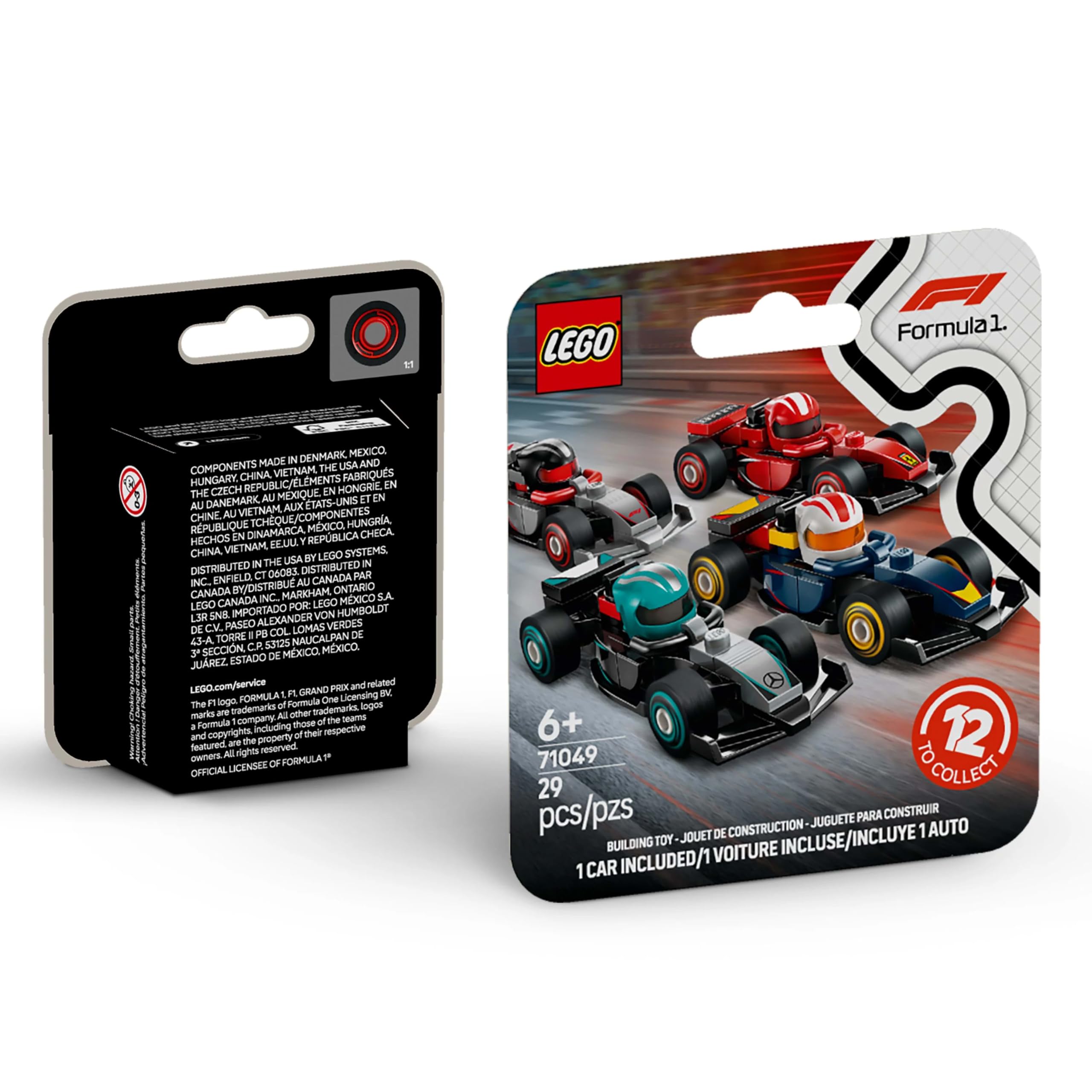 LEGO F1 Collectible Race Cars - 1 of 12 Mini Buildable Models with Moving Wheels for Kids 6+ 8