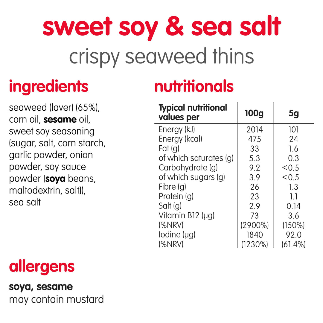 Itsu - Sweet Soy & Sea Salt Crispy Seaweed Thins 32-Pack