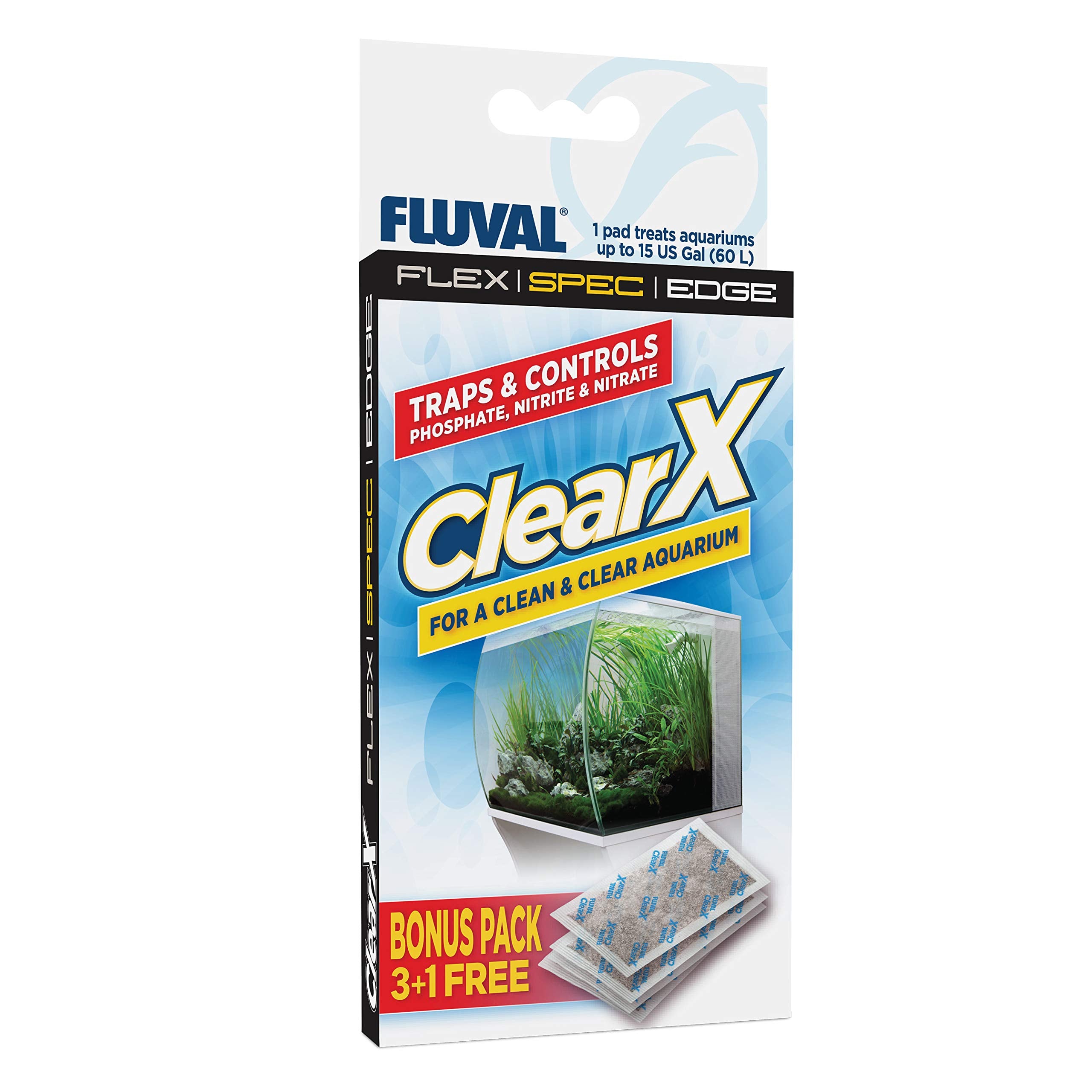 Fluval Clear X Filter Sachets - Eliminates Cloudy Water, Odors, and Discoloration | 1 Count