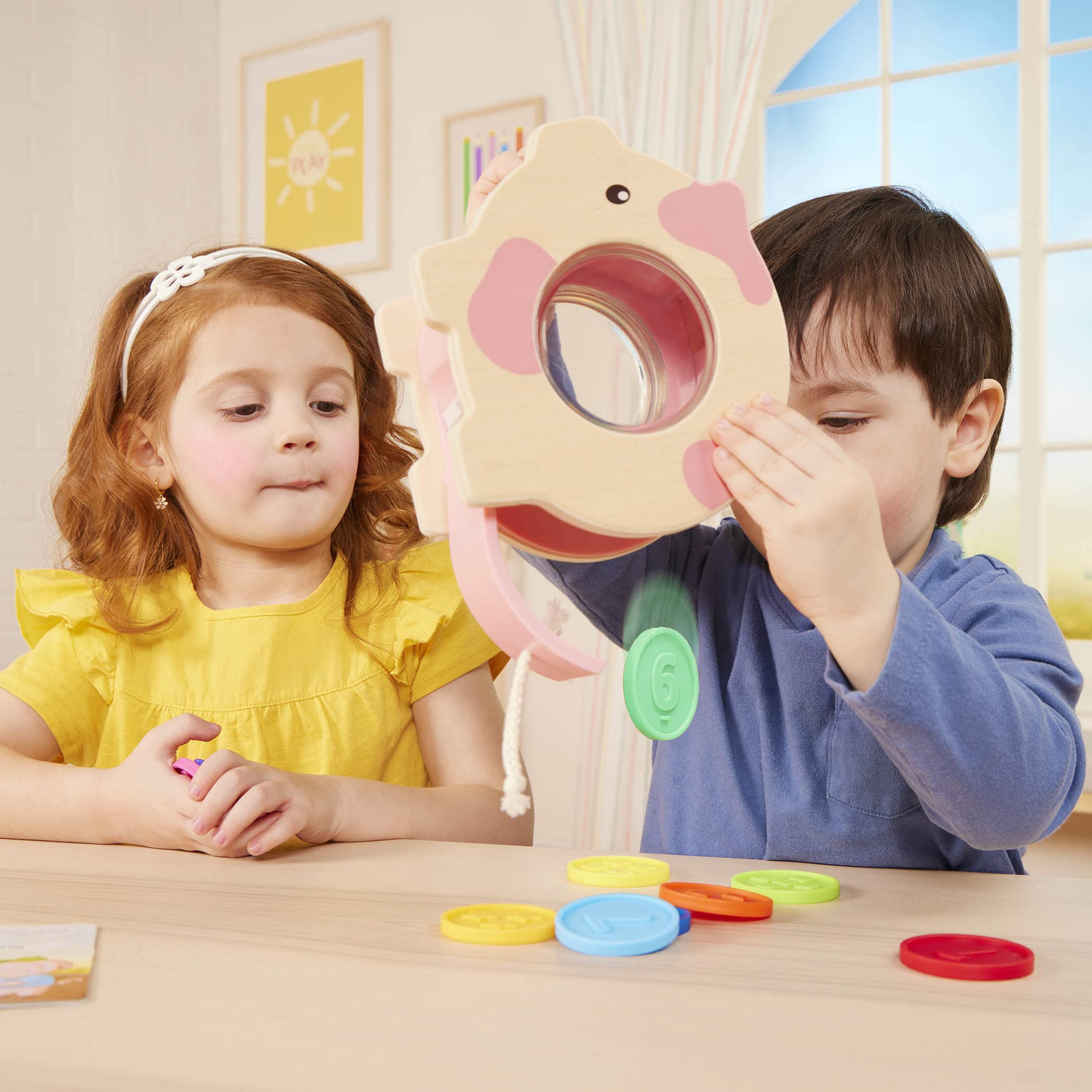 Battat Education Wooden Piggy Bank for Kids - Counting & Fine Motor Skills Toy | Ages 18M+ 7