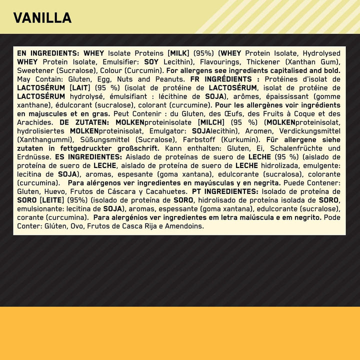 Optimum Nutrition Gold Standard 100% Isolate Whey Protein Powder - High-Protein Fitness Support