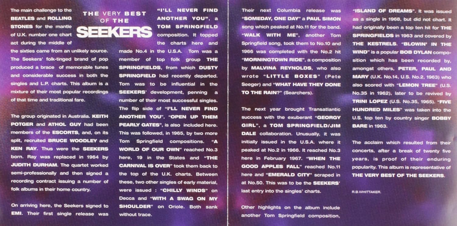 The Seekers - The Very Best Of Audio CD 4