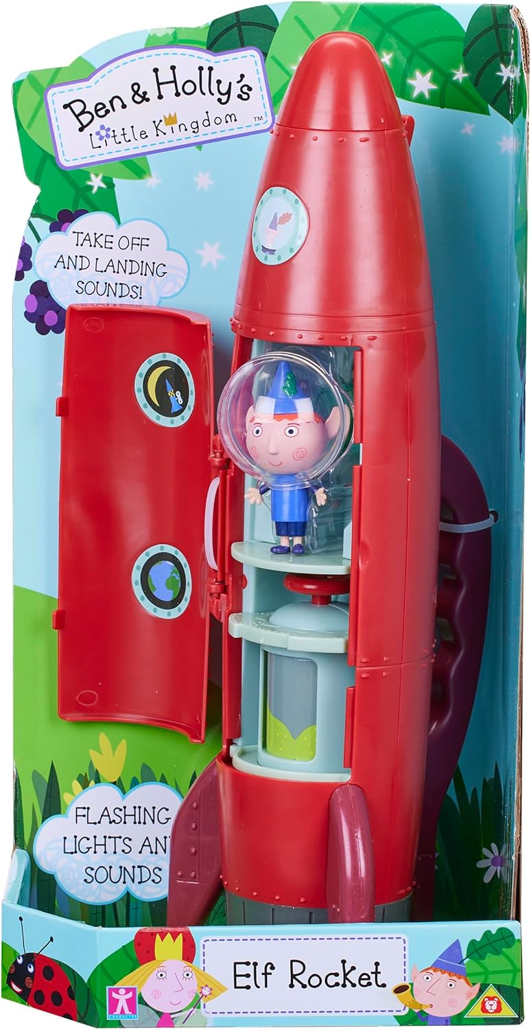 Ben & Holly 07713 Electronic Elf Rocket - Light-Up Vehicle with Sounds & Ben Elf Figure for Ages 3+ 1