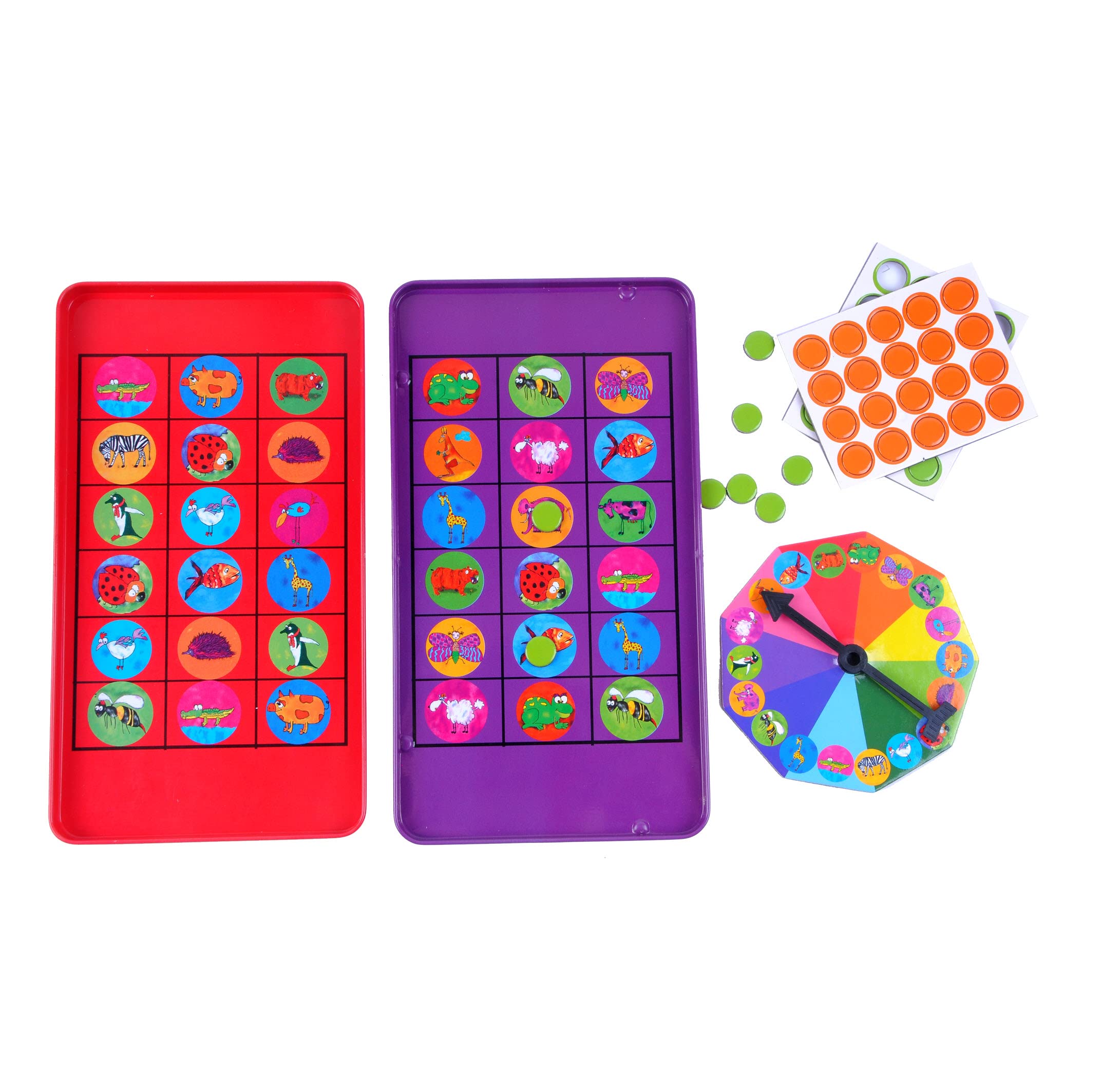 The Purple Cow Animal Bingo Magnetic Travel Game - Portable, Ages 5+, 2+ Players 2