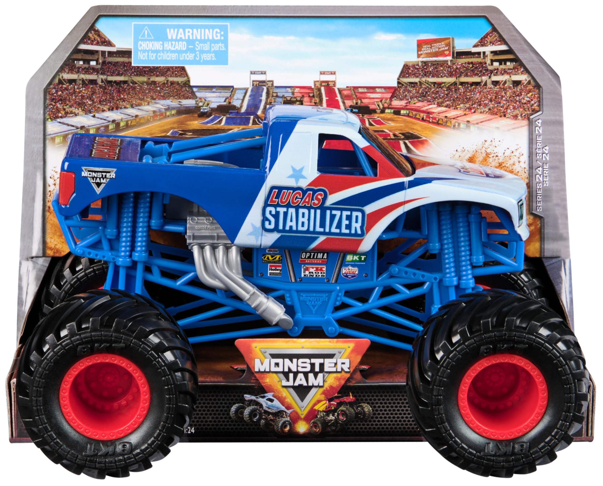 Monster Jam Lucas Stabilizer Monster Truck - 1:24 Scale Die-Cast Vehicle for Kids 1