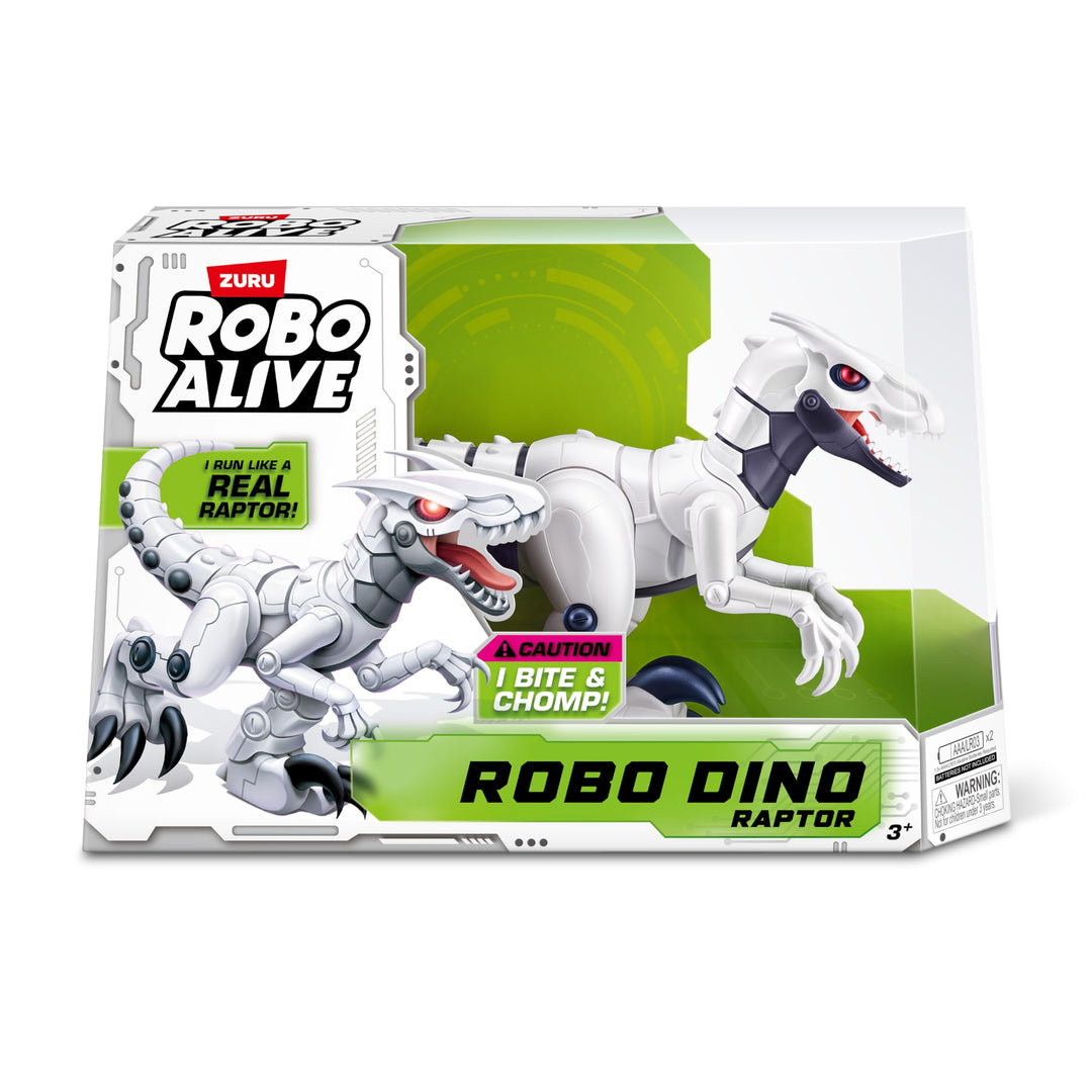 Robo Alive Dino Raptor Robotic Toy by ZURU - Electronic Dinosaur for Kids 3+