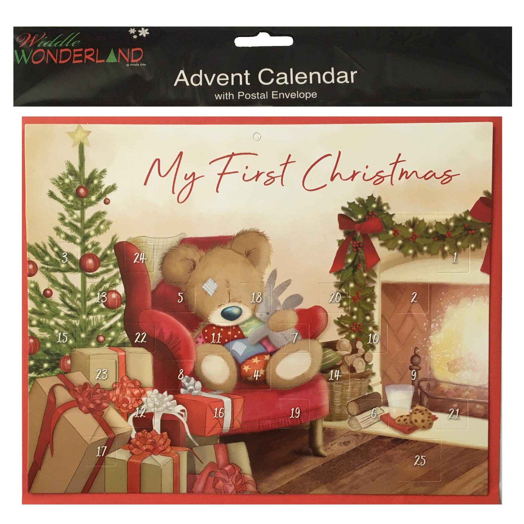 Widdle Wonderland My First Christmas Advent Calendar 25cm x 20cm with 24 Openable Windows 1